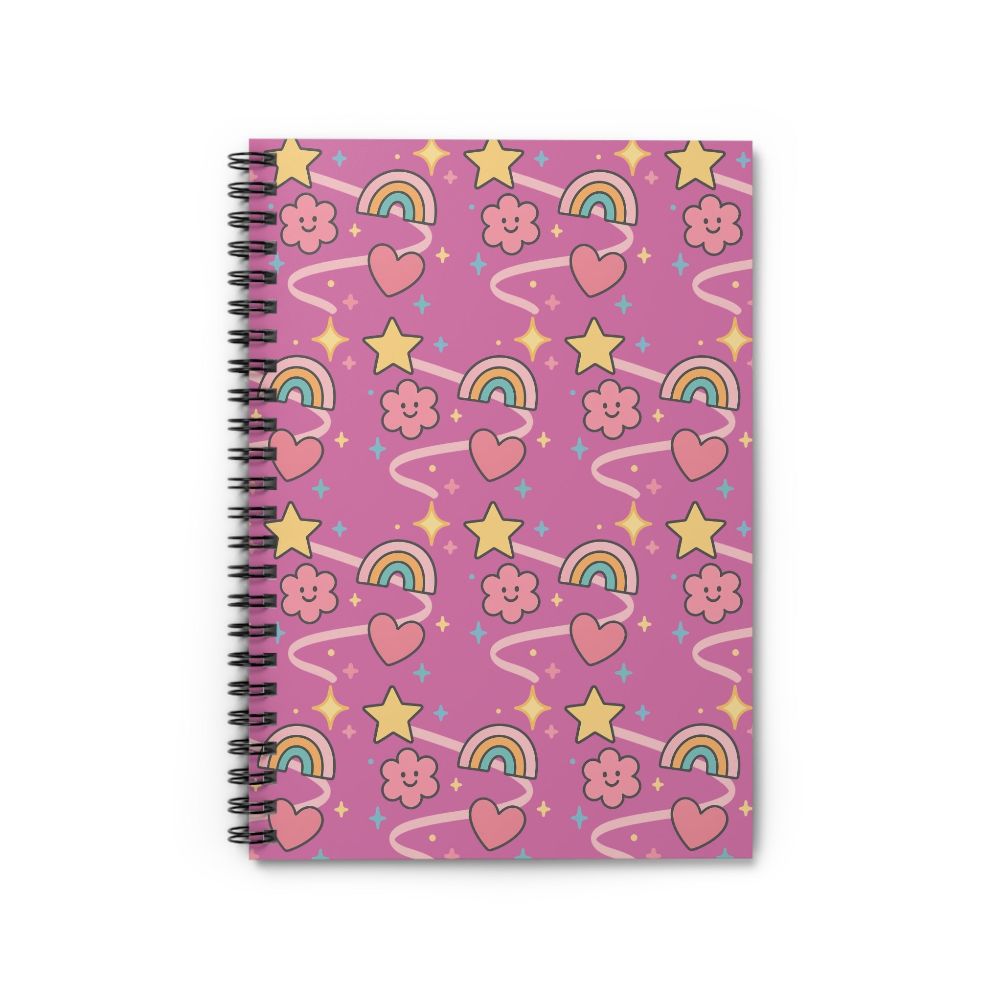 Star/Rainbow Spiral Notebook