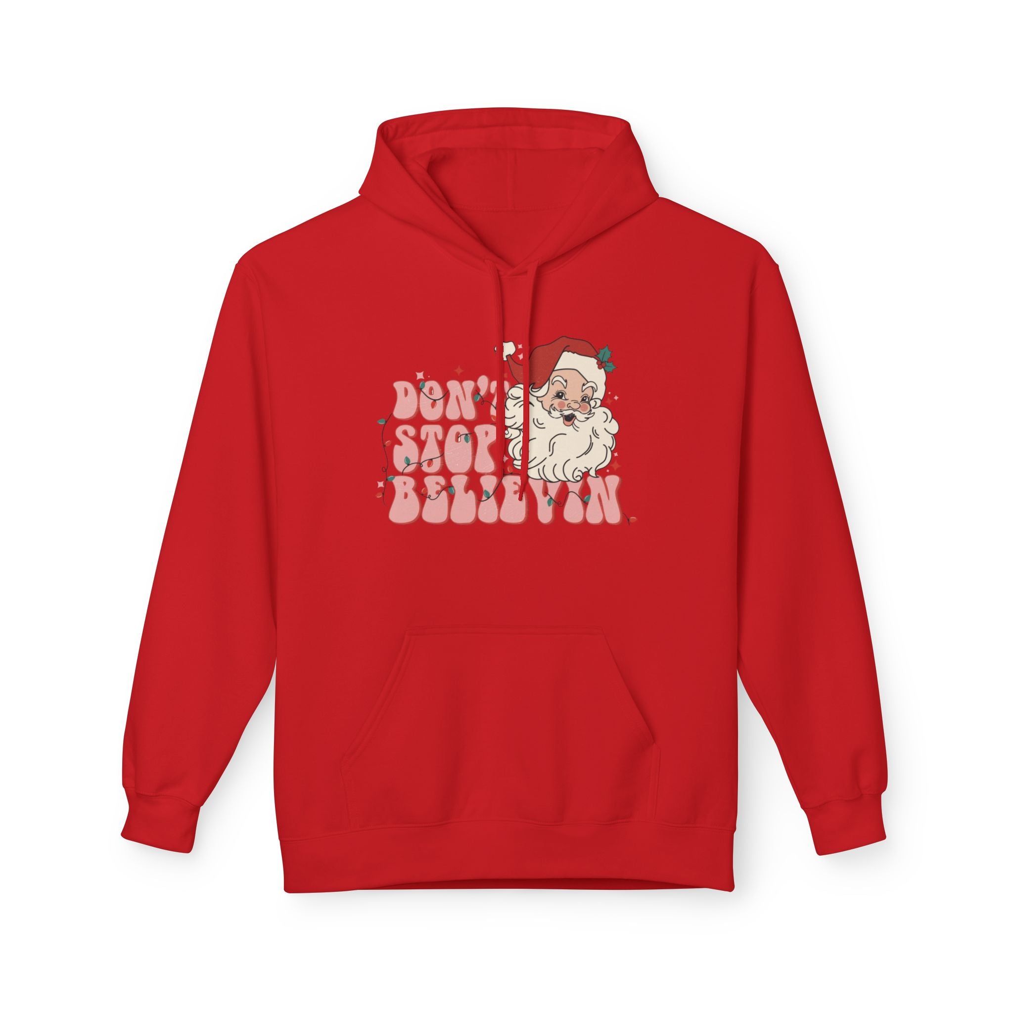 Don’t Stop Believin’ in Santa Fleece Hoodie