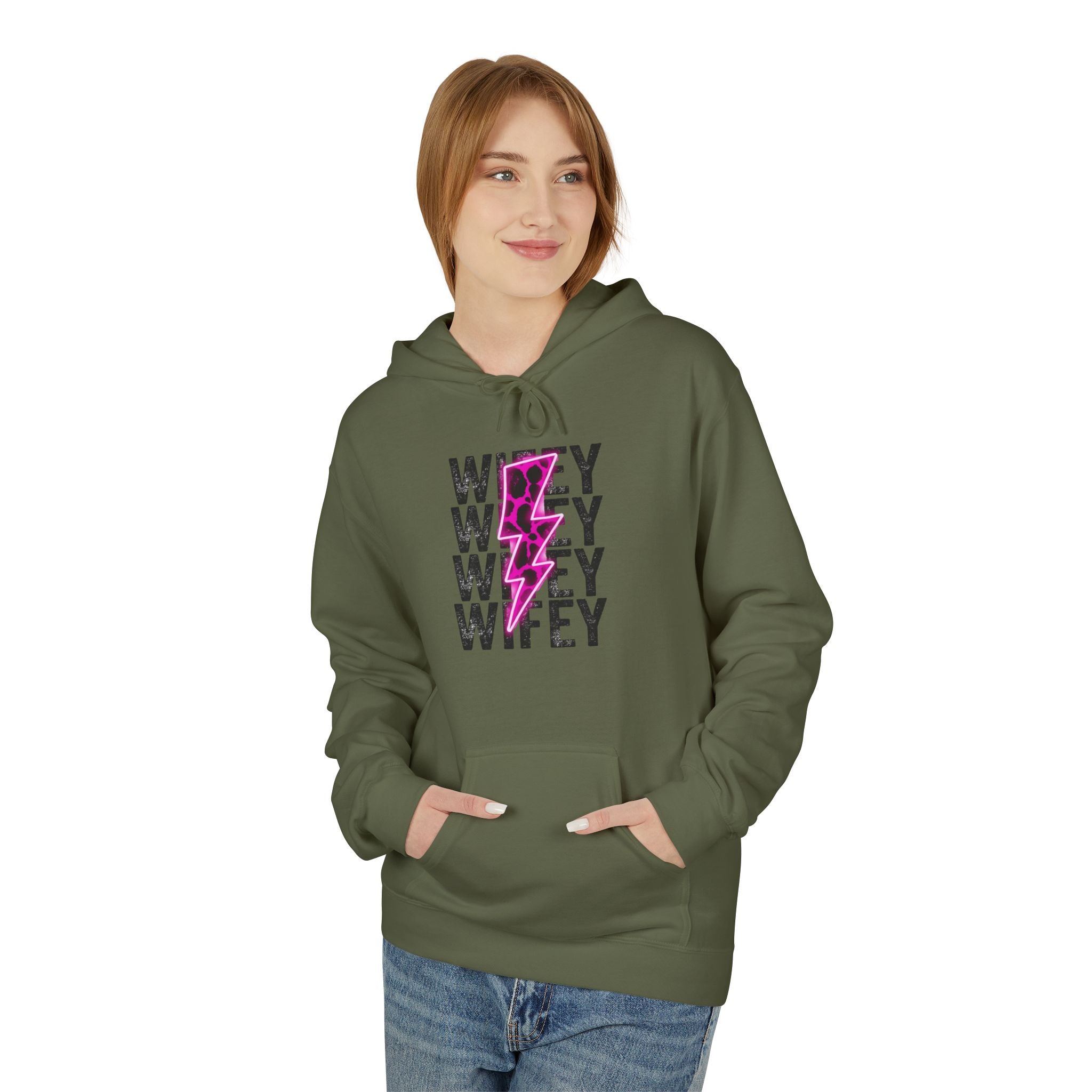 Pink Wifey Fleece Hoodie