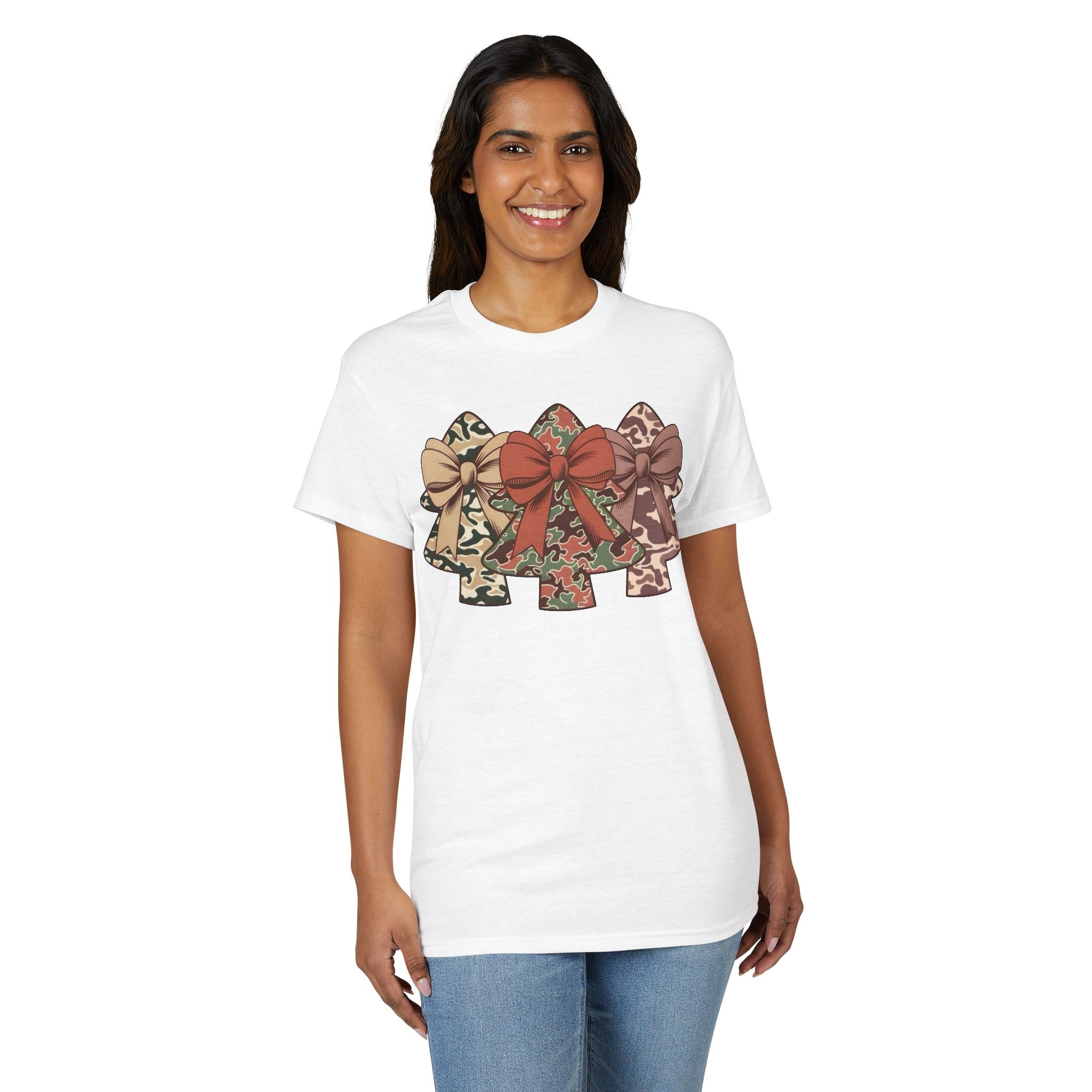 Camo Bow Trees Gildan unisex T-Shirt