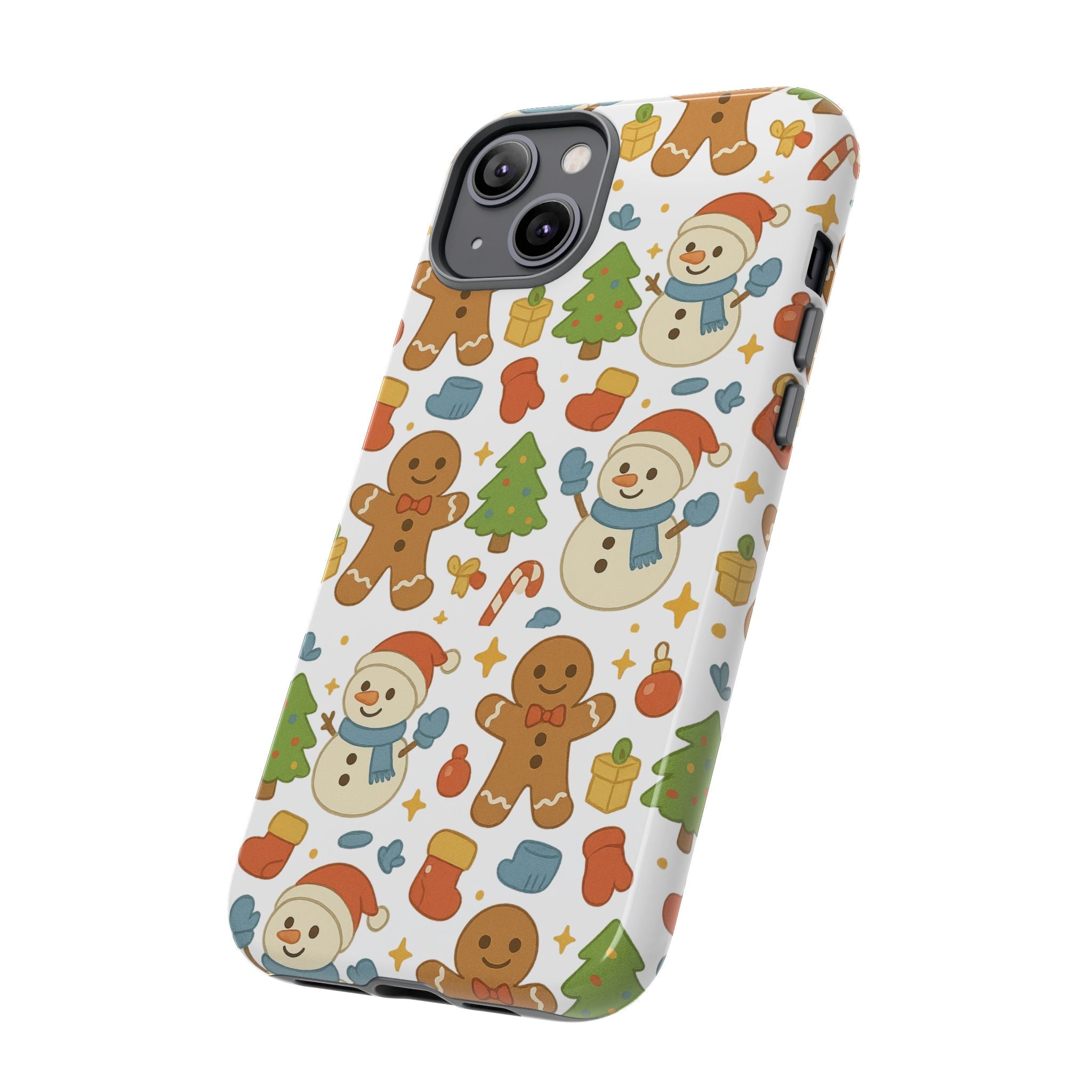 Cute Gingerbread/ Snowmen Christmas Phone Case