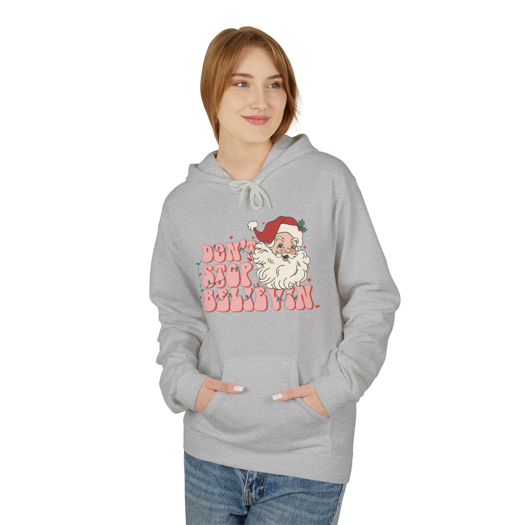Don’t Stop Believin’ in Santa Fleece Hoodie