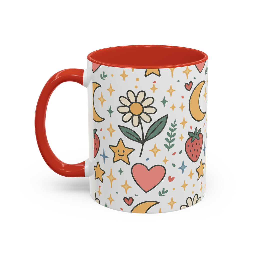 Cute Strawberries/ Flowers Mug