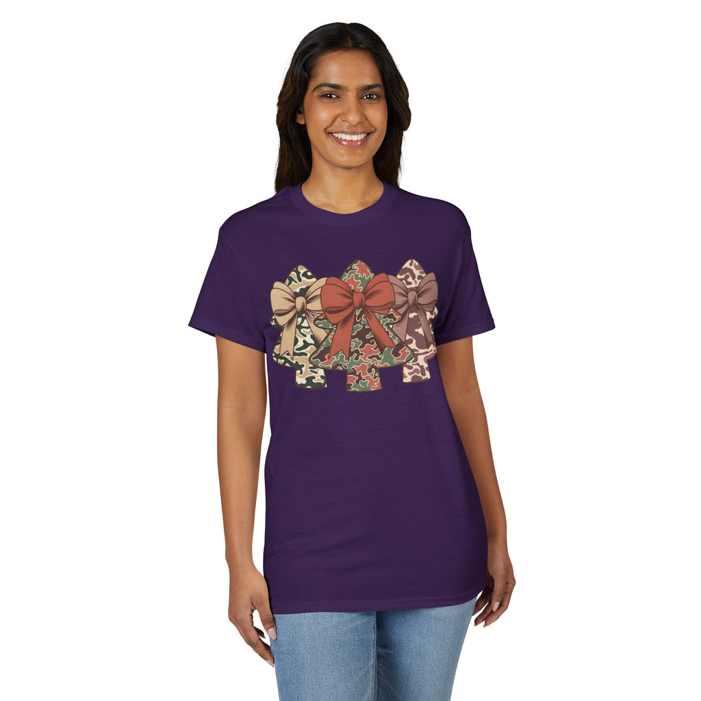 Camo Bow Trees Gildan unisex T-Shirt