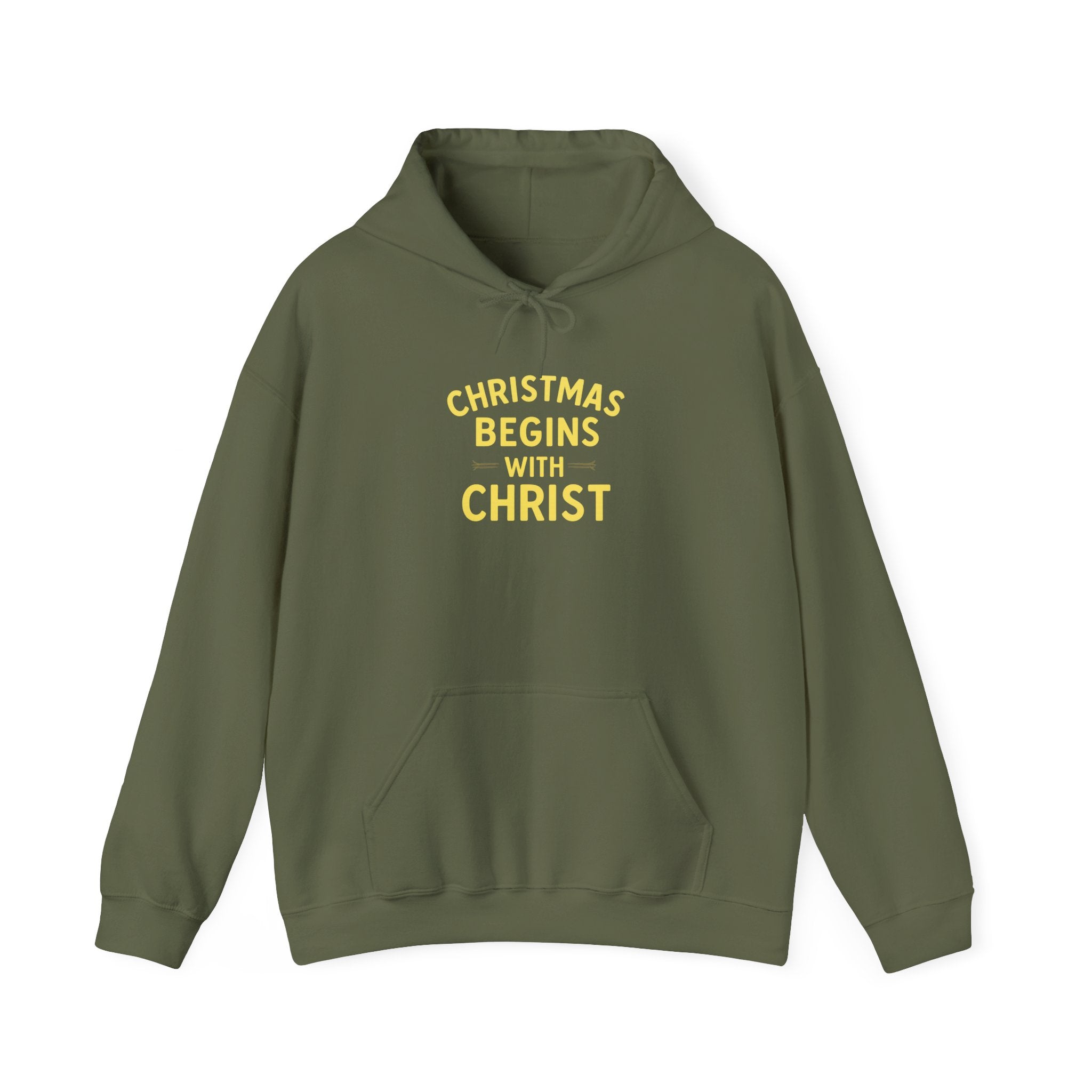 Christmas Begins with Christ Hoodie