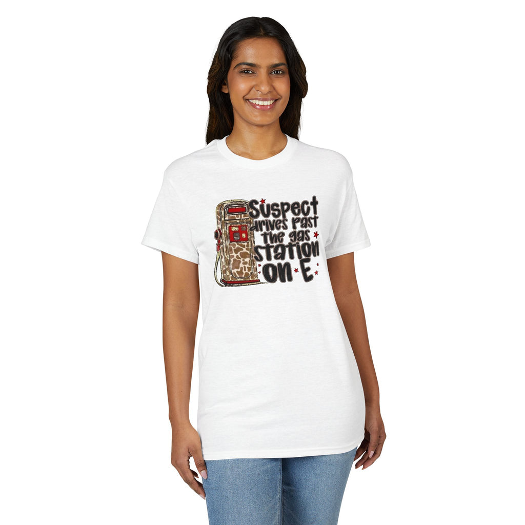Suspect Drives on E unisex T-Shirt
