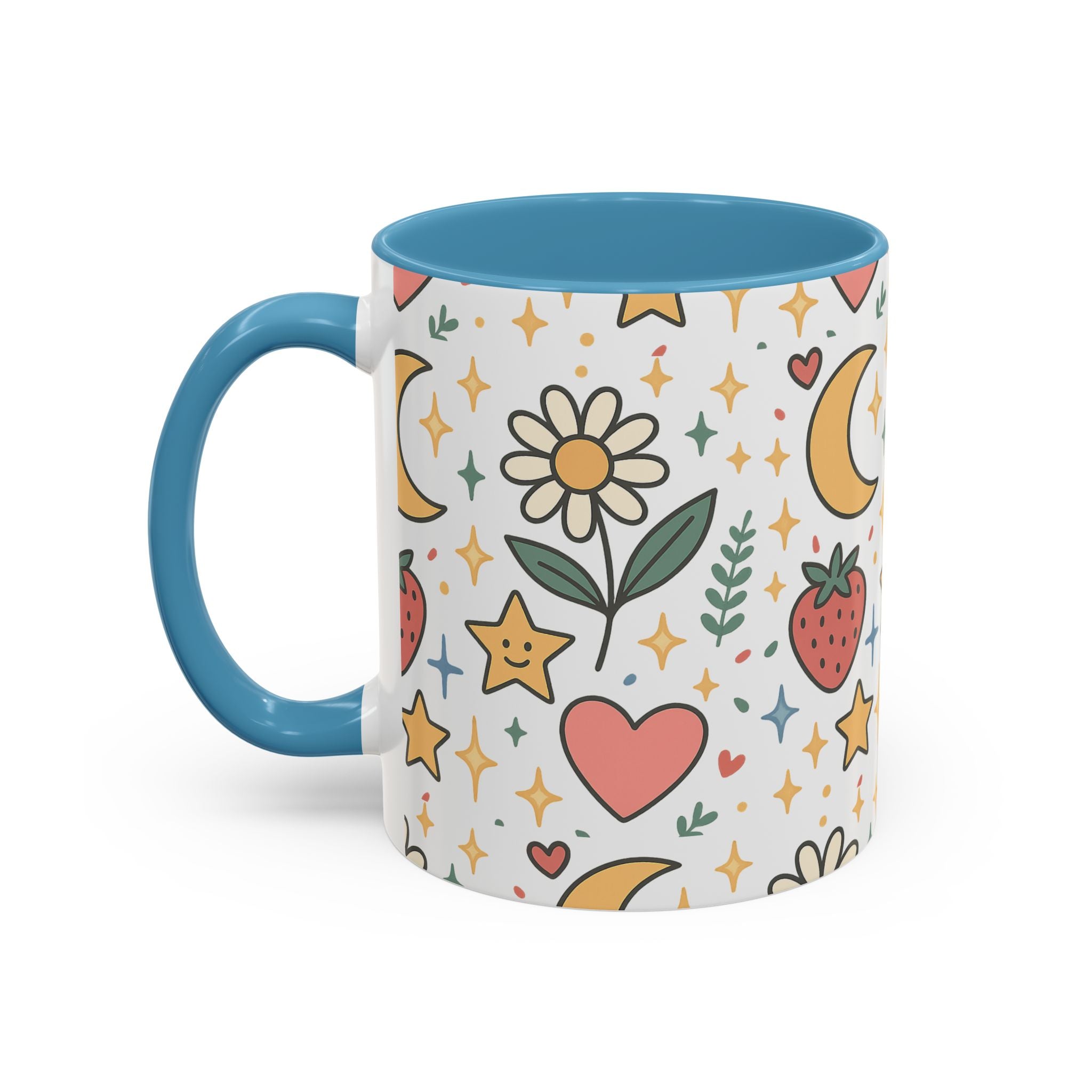 Cute Strawberries/ Flowers Mug