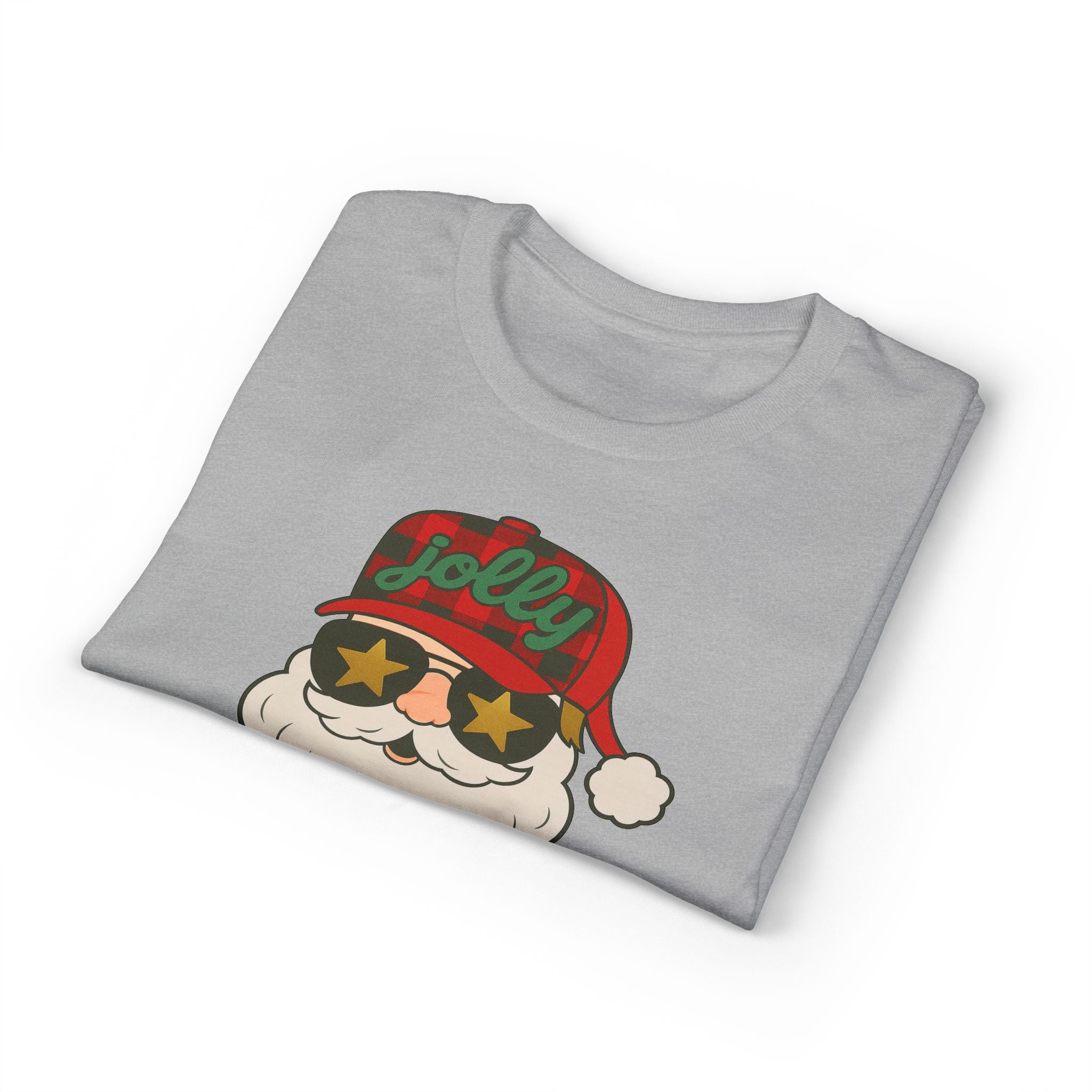Buffalo Plaid Jolly Santa Gildan unisex T-Shirt