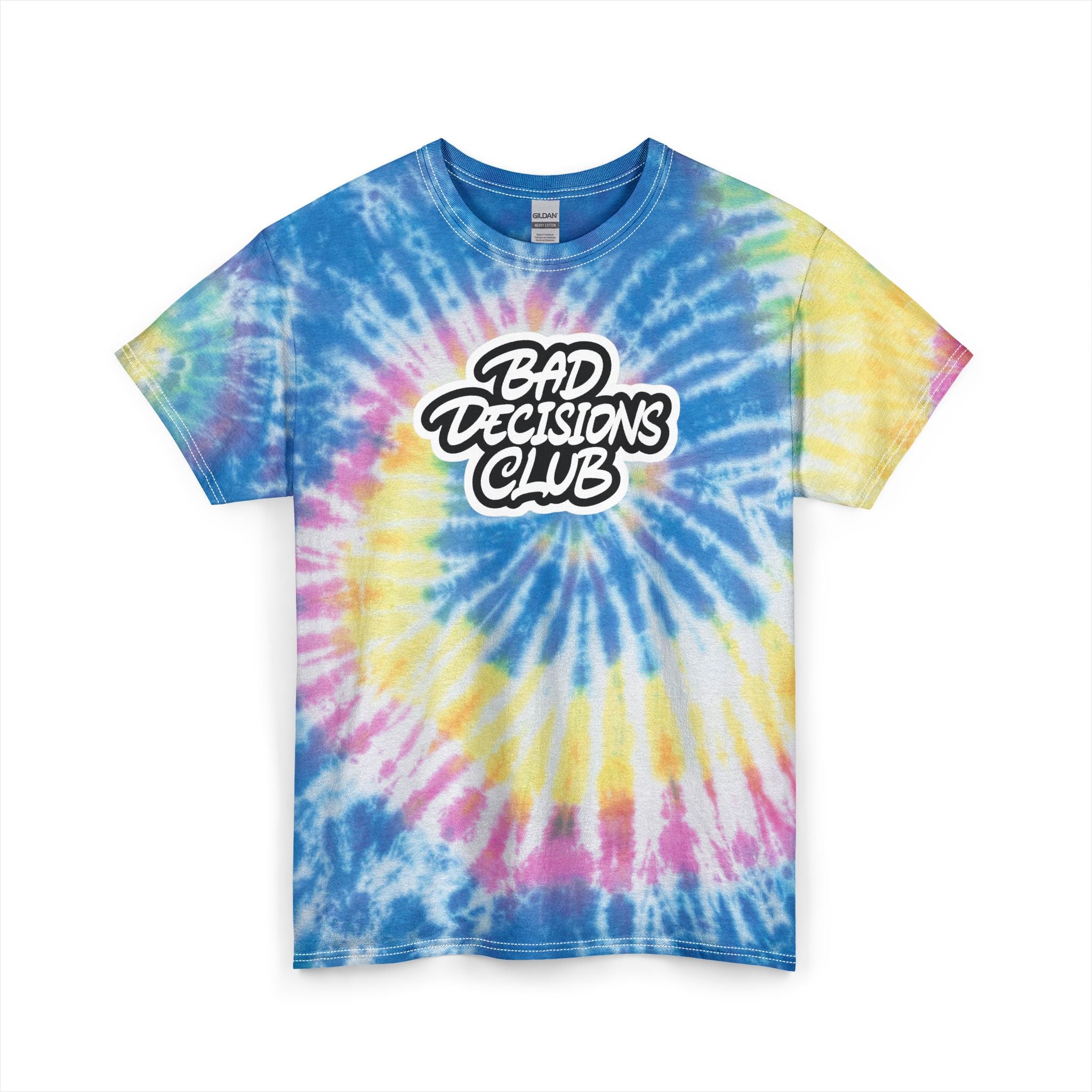 Bad Decisions Club Tie-Dye Gildan unisex Tee