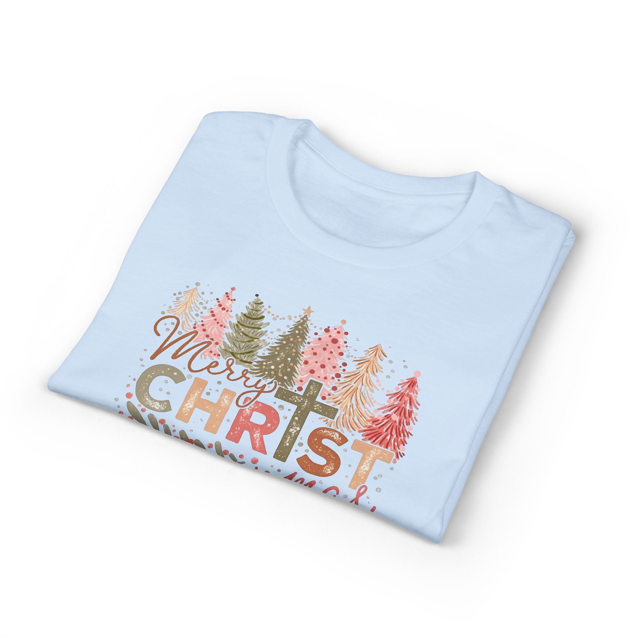 Merry Christmas Cross Gildan unisex T-Shirt