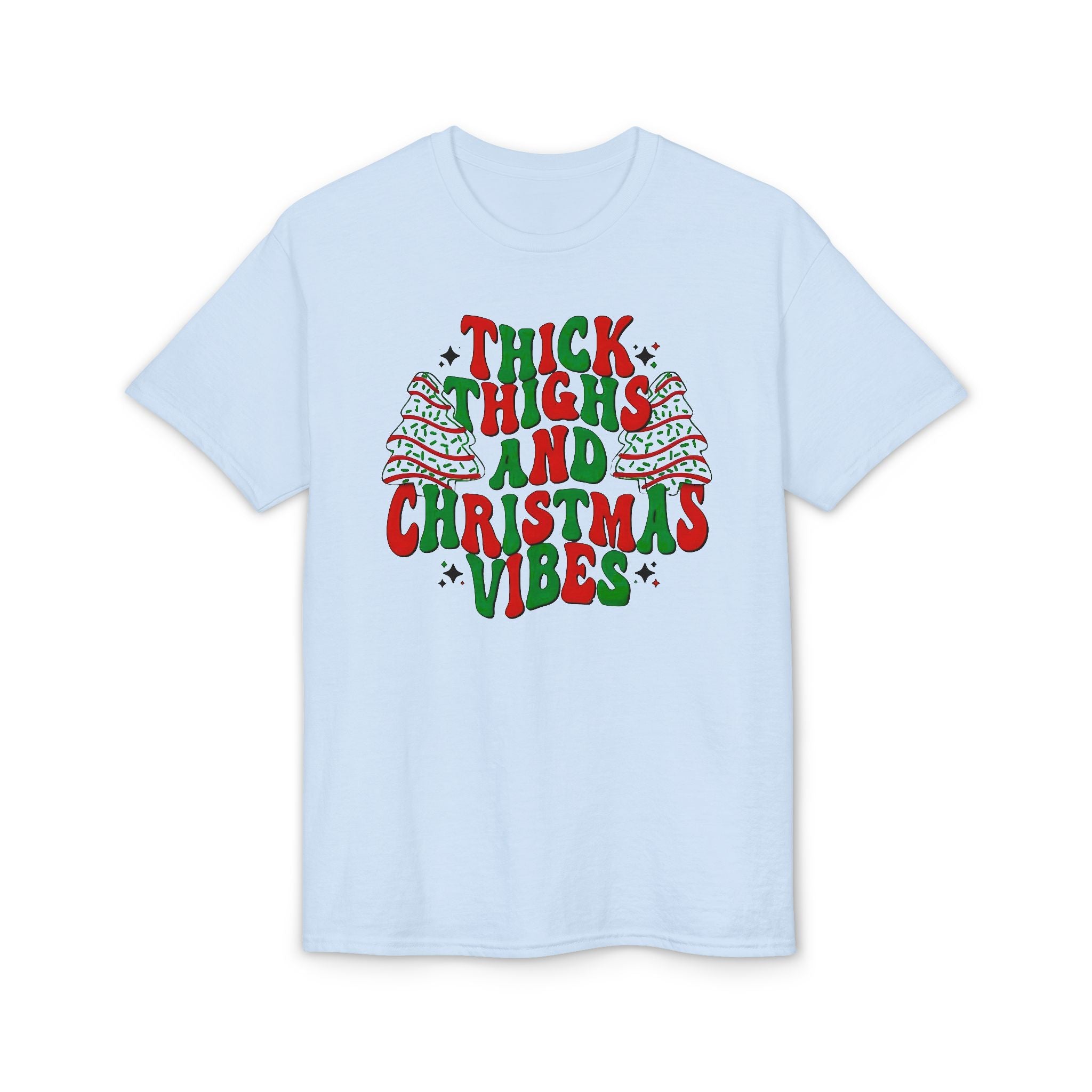 Thick Thighs and Christmas Vibes Gildan unisex T-Shirt