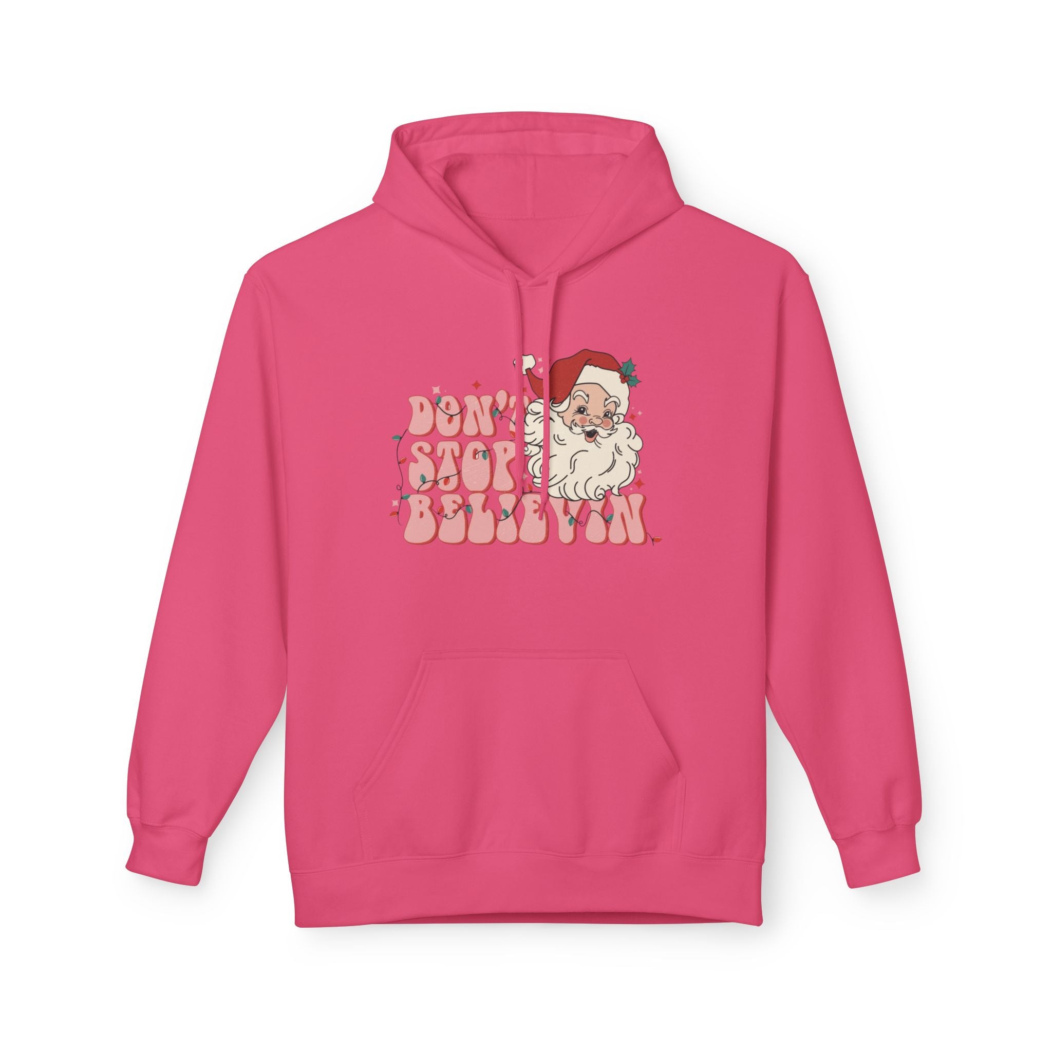 Don’t Stop Believin’ in Santa Fleece Hoodie