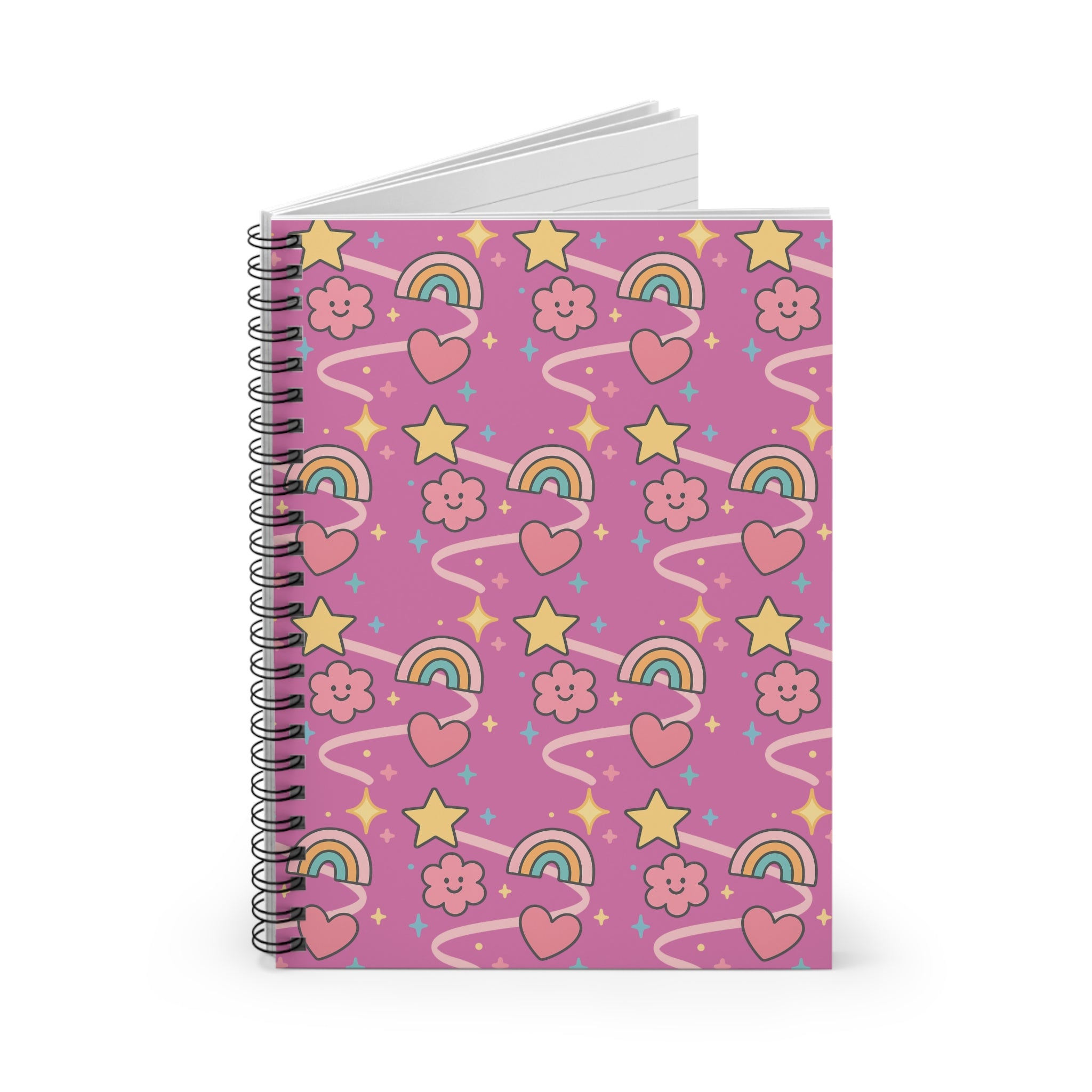 Star/Rainbow Spiral Notebook