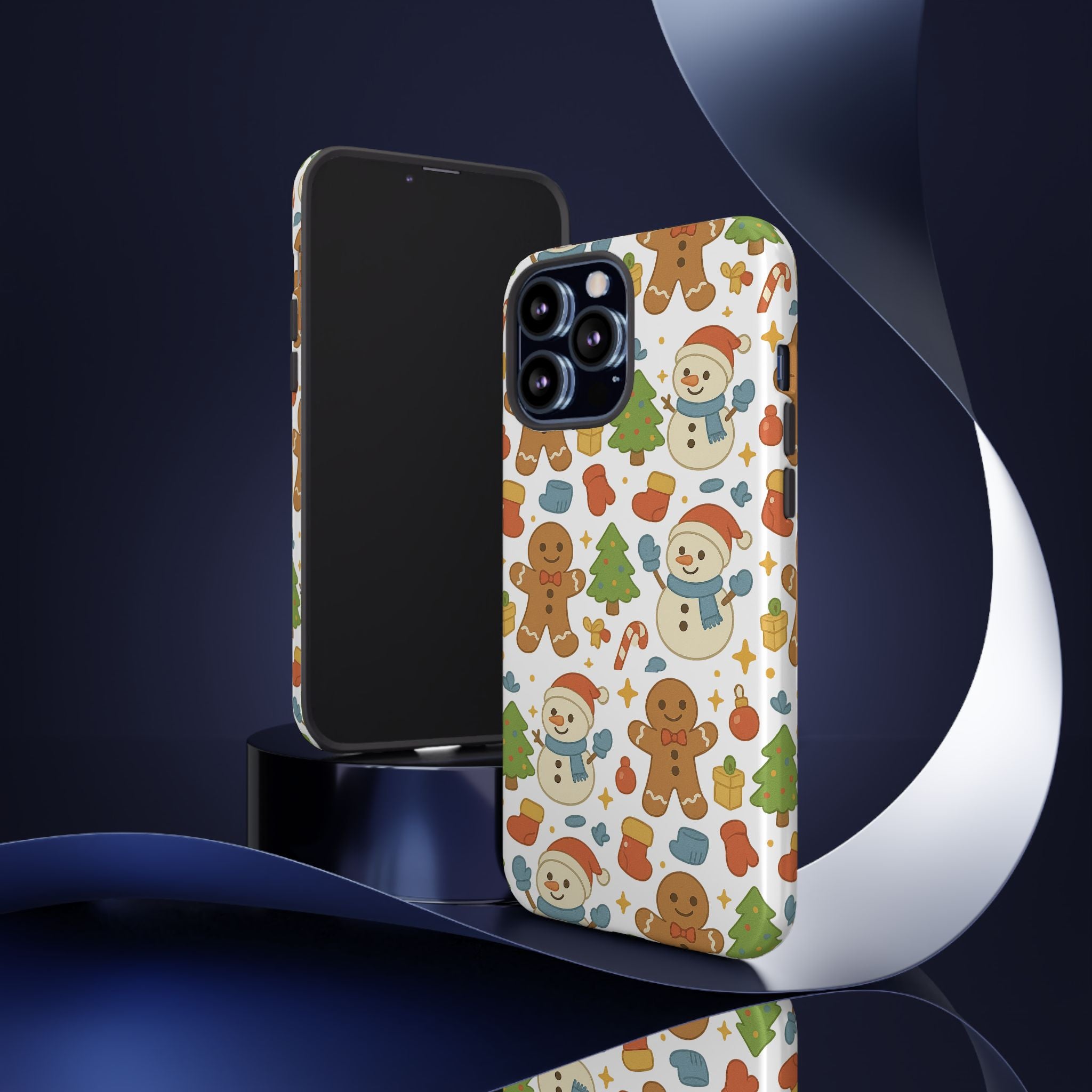 Cute Gingerbread/ Snowmen Christmas Phone Case