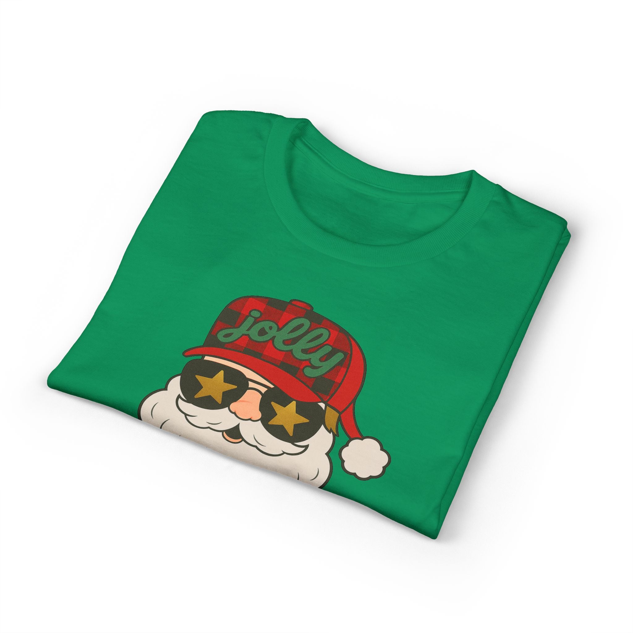 Buffalo Plaid Jolly Santa Gildan unisex T-Shirt
