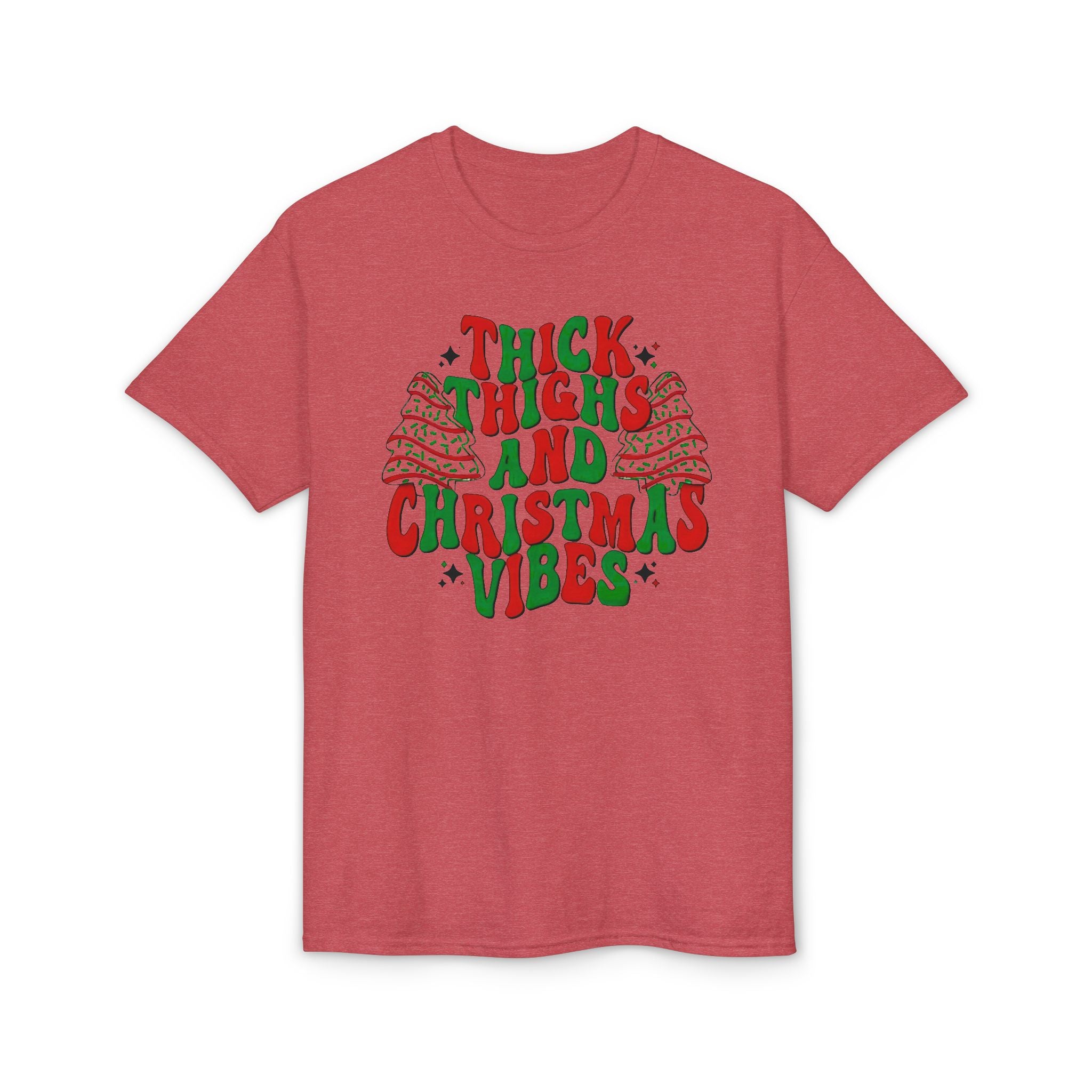 Thick Thighs and Christmas Vibes Gildan unisex T-Shirt