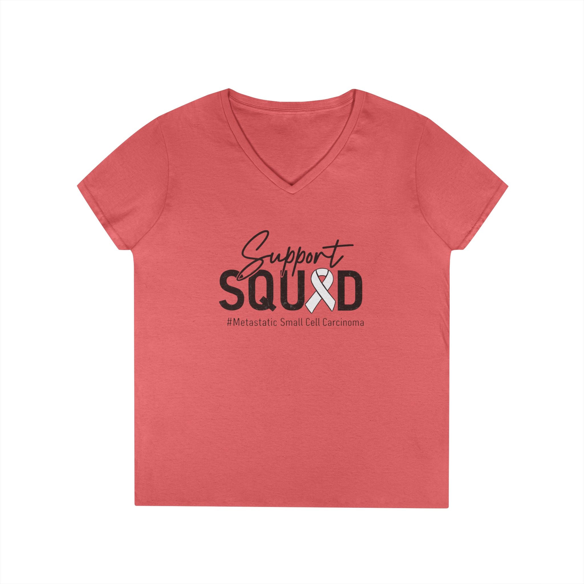 White Ribbon Support Gildan V-Neck Tee