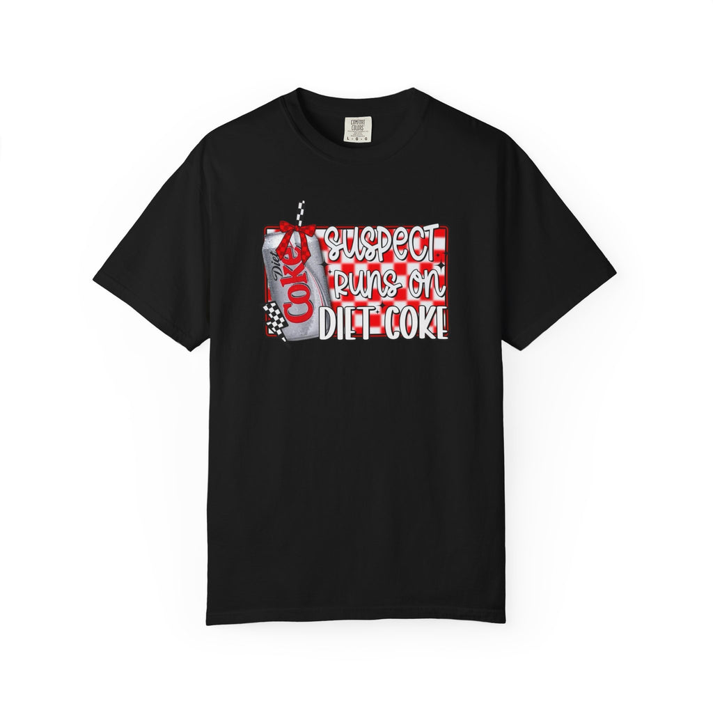 Suspect Runs on Diet Coke Unisex T-Shirt