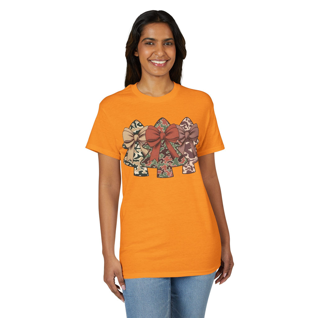Camo Bow Trees Gildan unisex T-Shirt