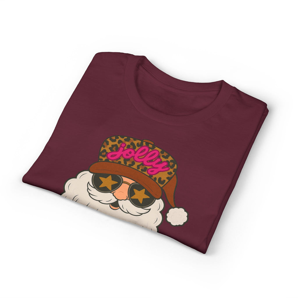 Leopard Jolly Santa Gildan unisex T-Shirt