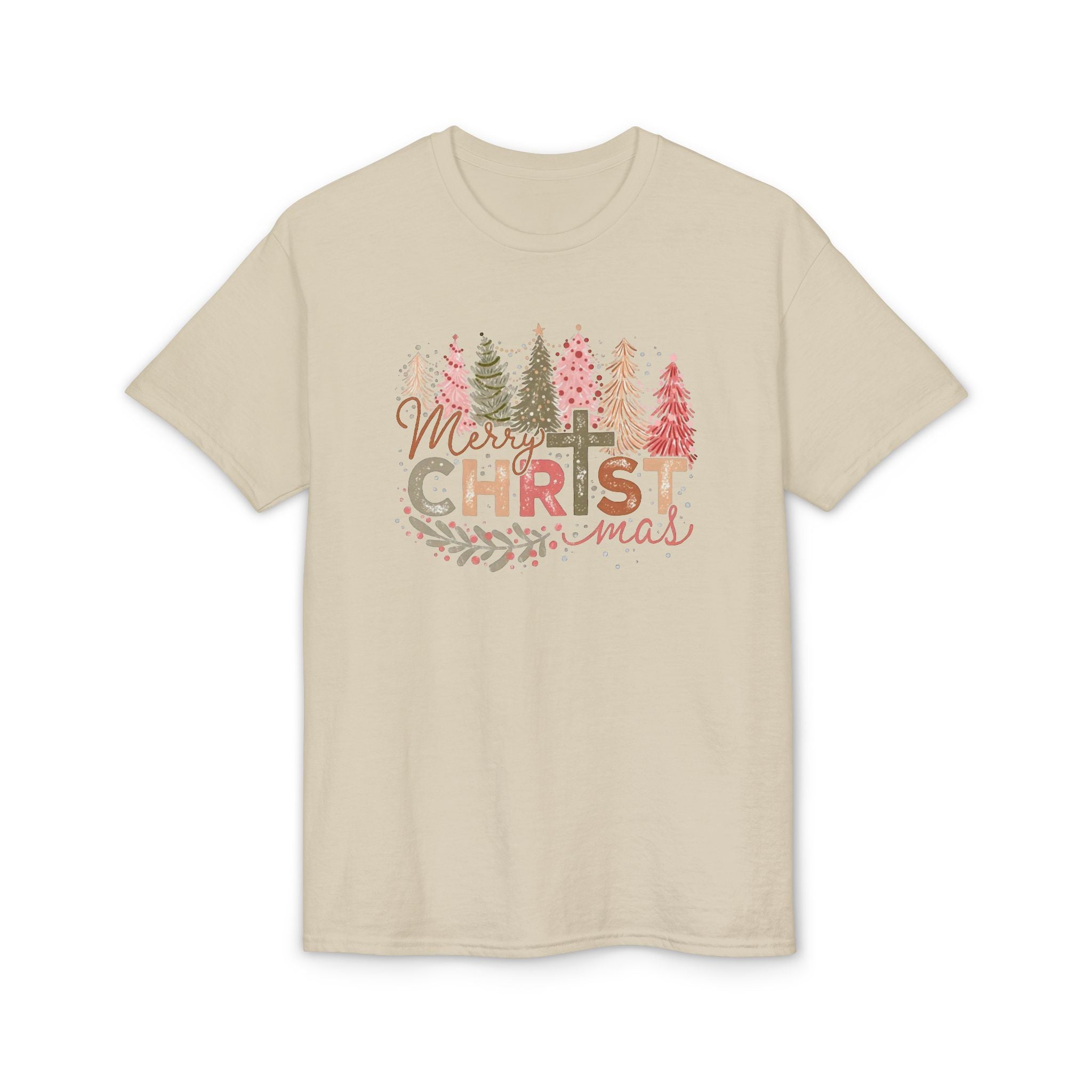 Merry Christmas Cross Gildan unisex T-Shirt