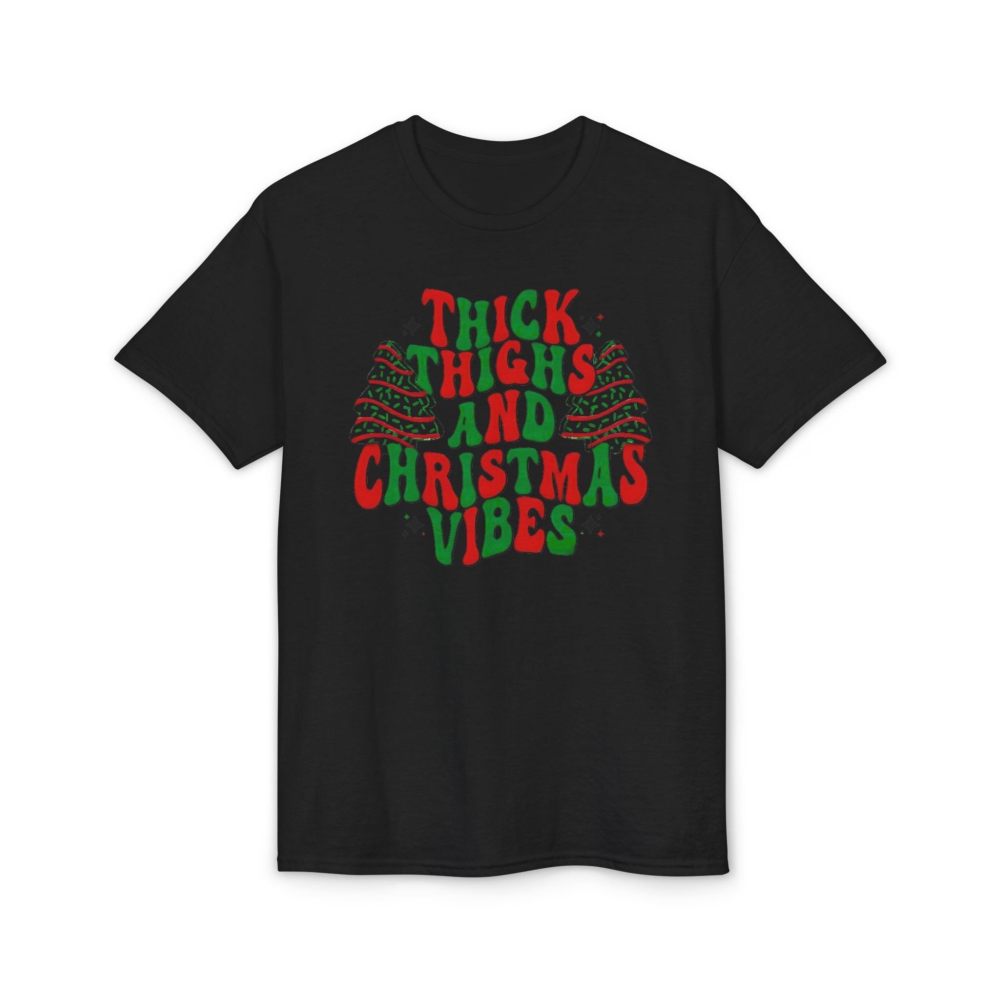 Thick Thighs and Christmas Vibes Gildan unisex T-Shirt