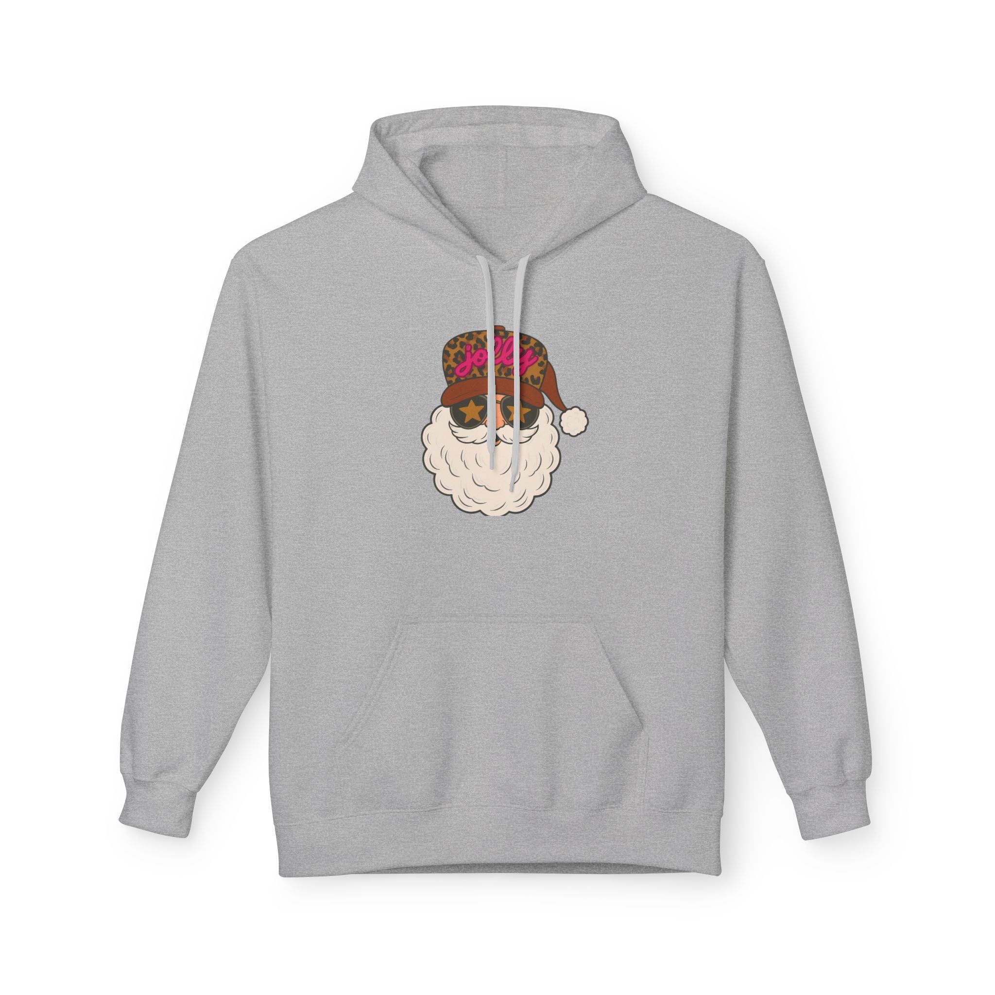 Cheetah Jolly Santa Fleece Hoodie
