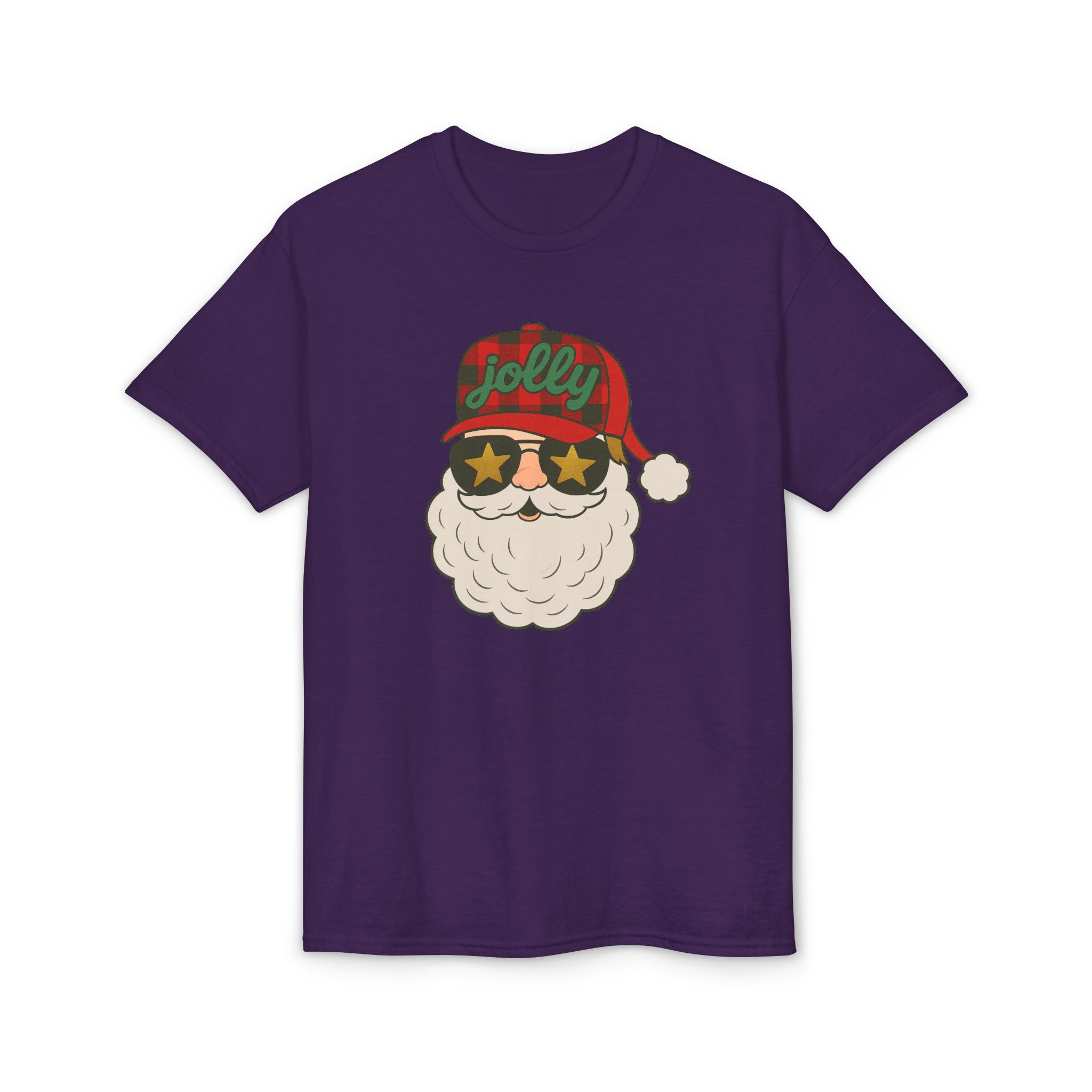 Buffalo Plaid Jolly Santa Gildan unisex T-Shirt