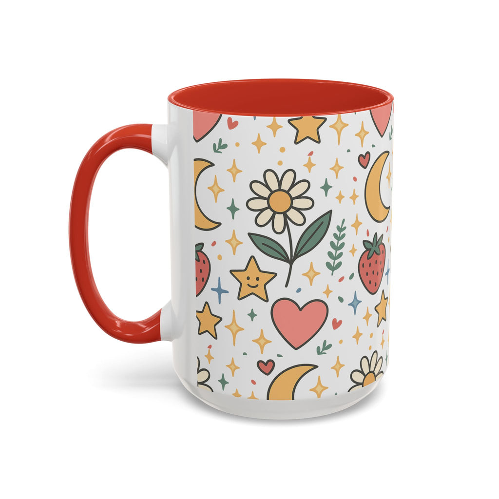 Cute Strawberries/ Flowers Mug