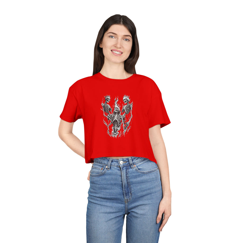 Crop Tee – Skeletons
