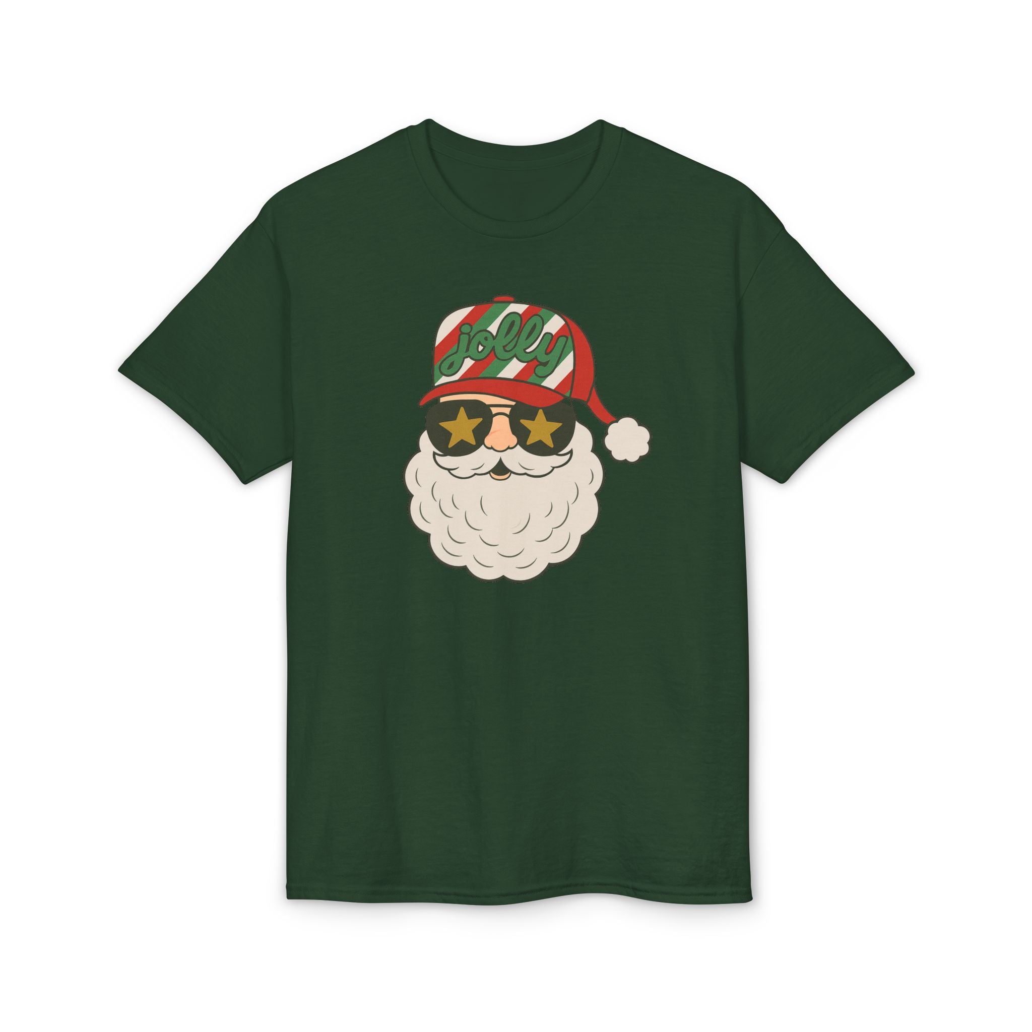 Striped Jolly Santa Gildan unisex T-Shirt