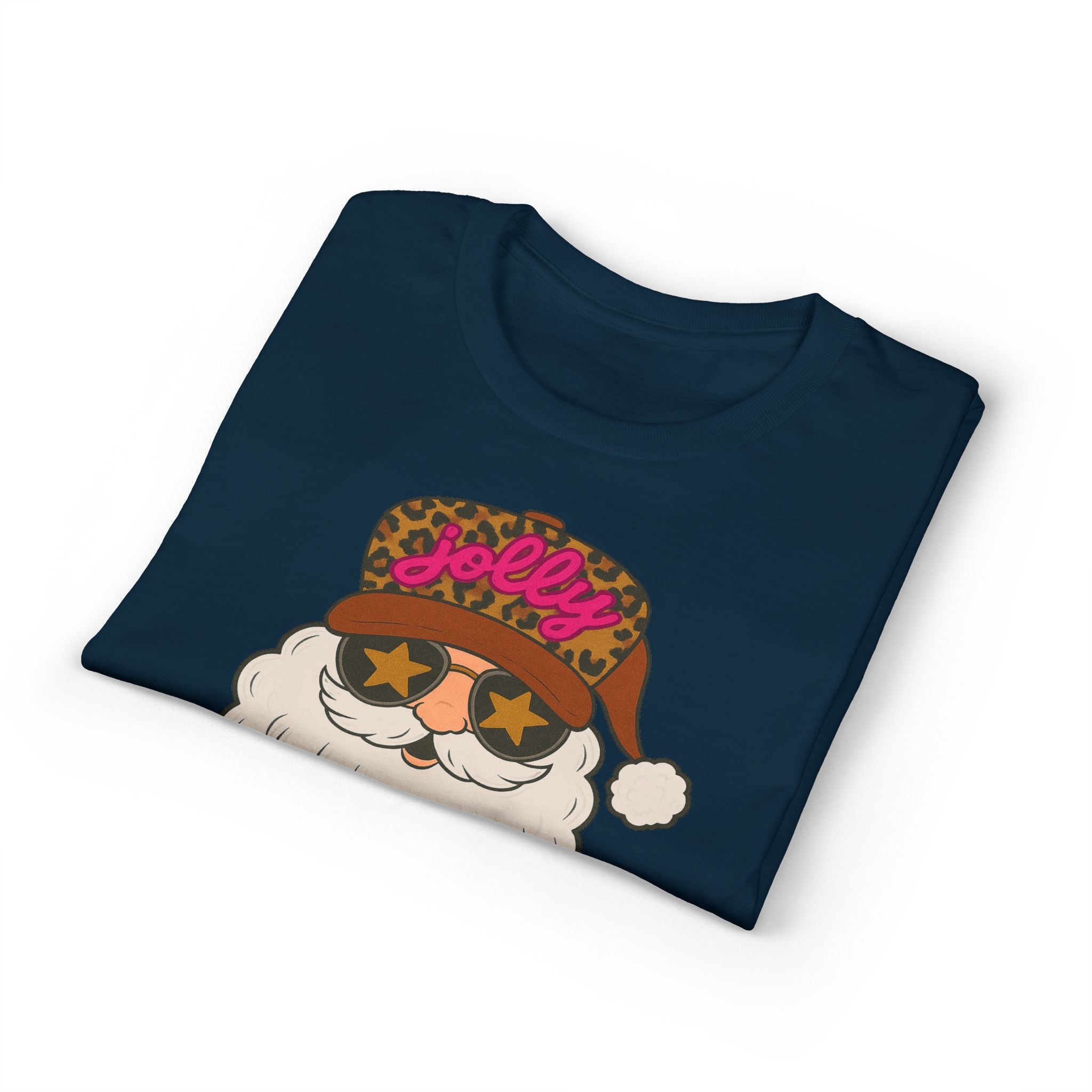 Leopard Jolly Santa Gildan unisex T-Shirt