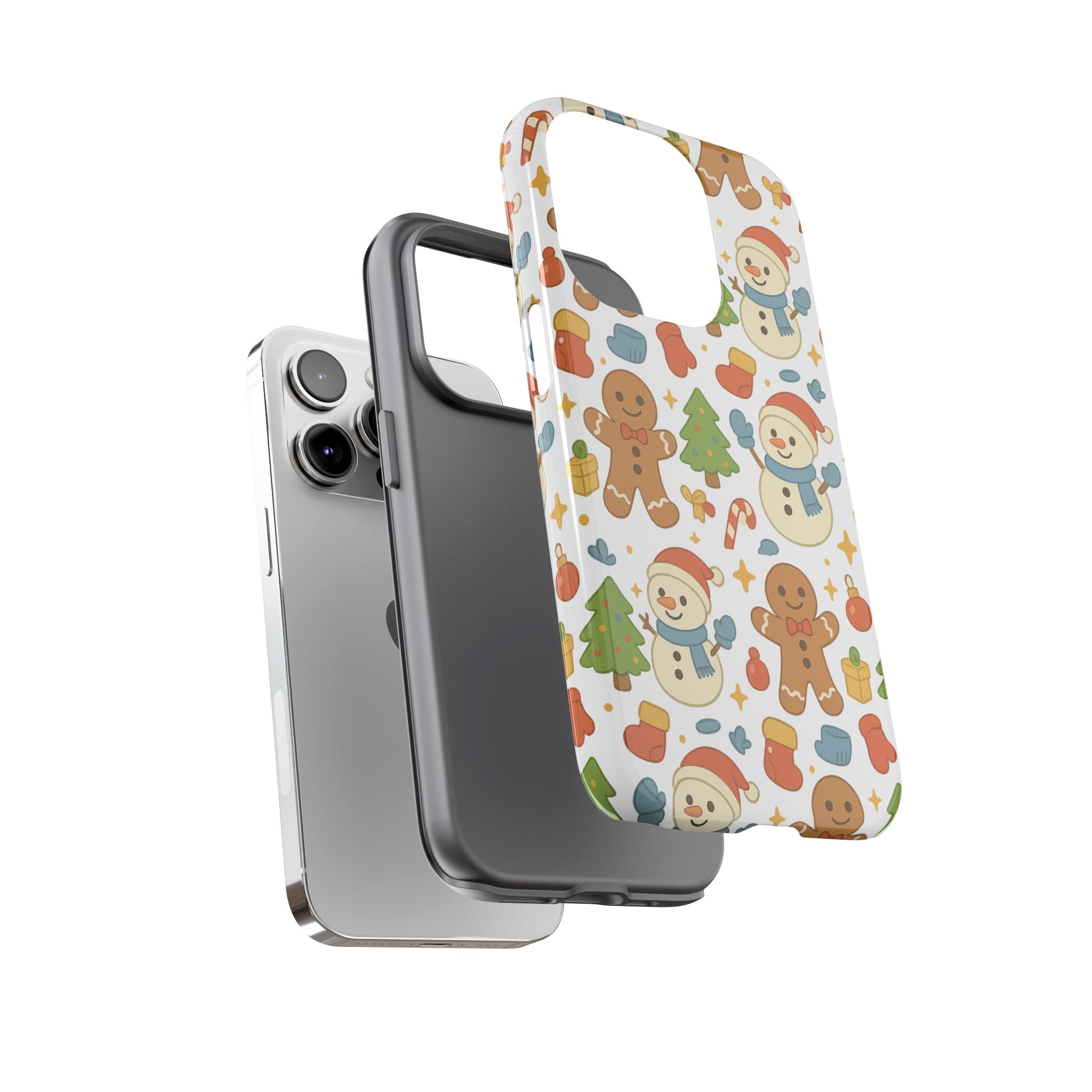 Cute Gingerbread/ Snowmen Christmas Phone Case