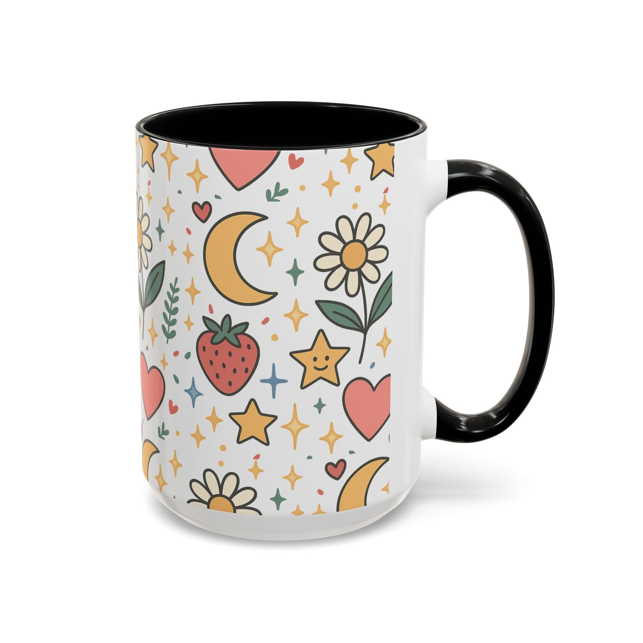 Cute Strawberries/ Flowers Mug