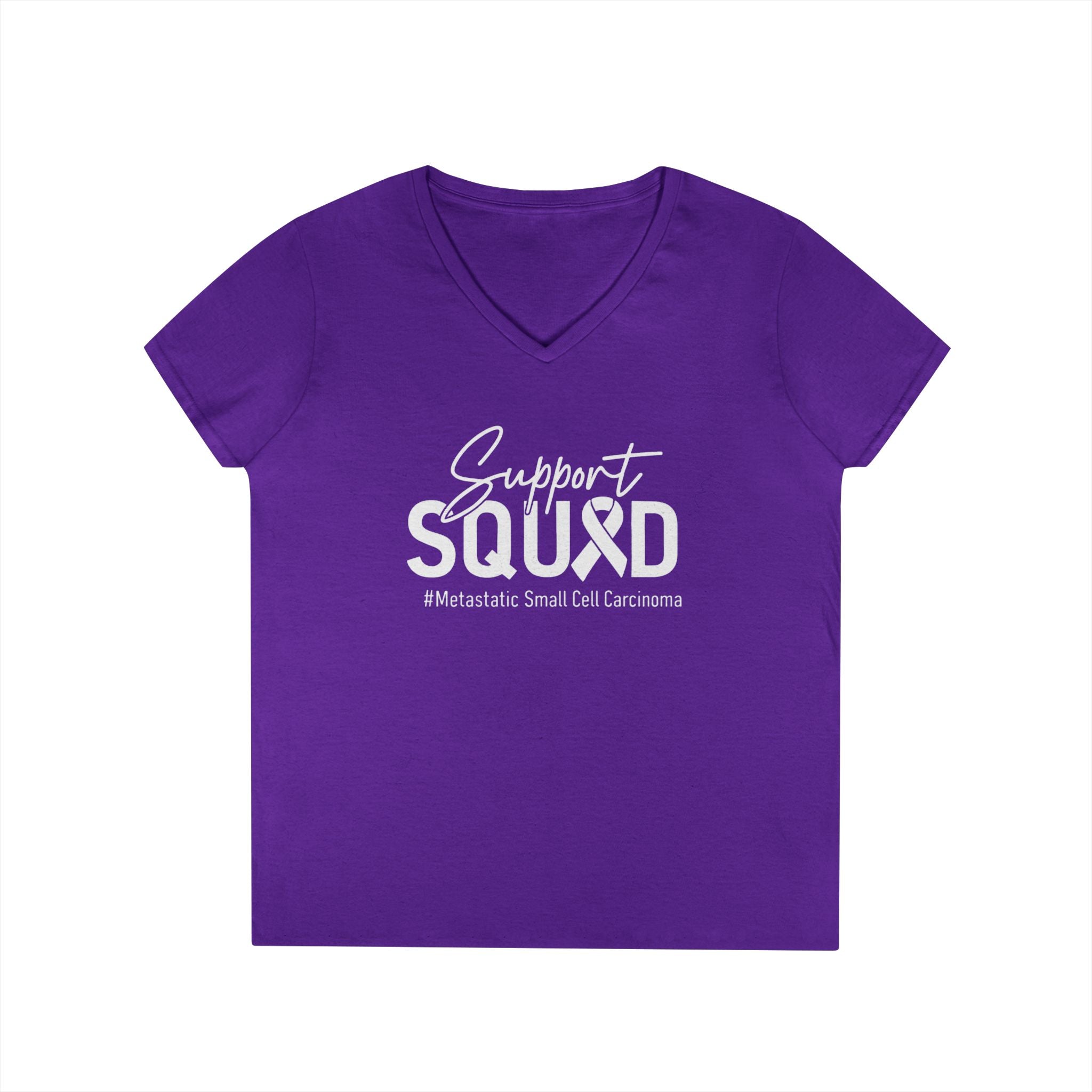 White Ribbon Support Gildan V-Neck Tee
