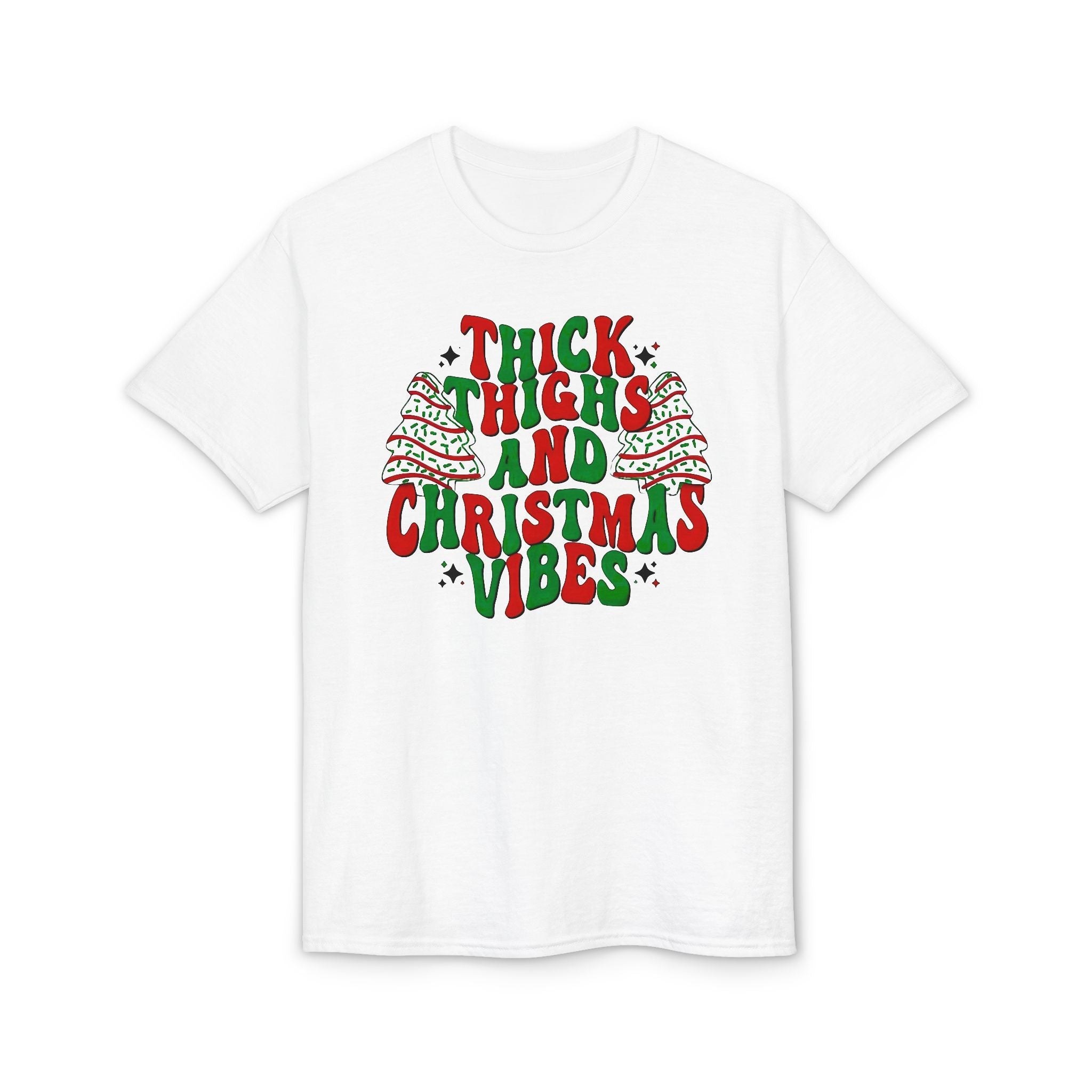Thick Thighs and Christmas Vibes Gildan unisex T-Shirt