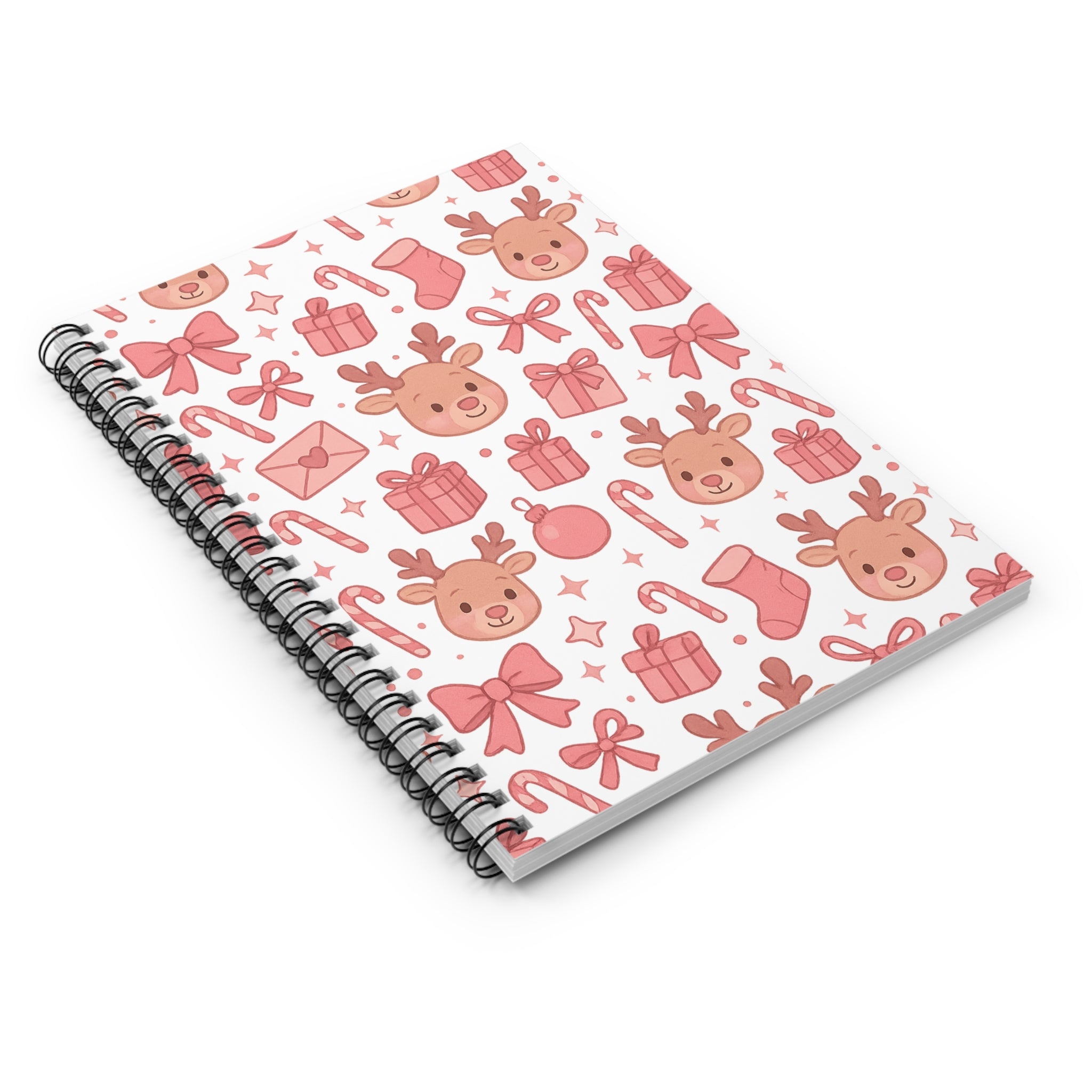 Pink Festive Spiral Notebook