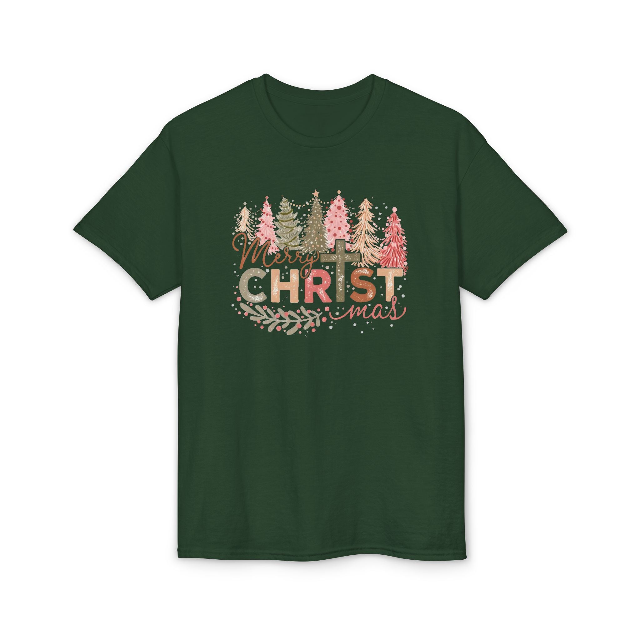 Merry Christmas Cross Gildan unisex T-Shirt