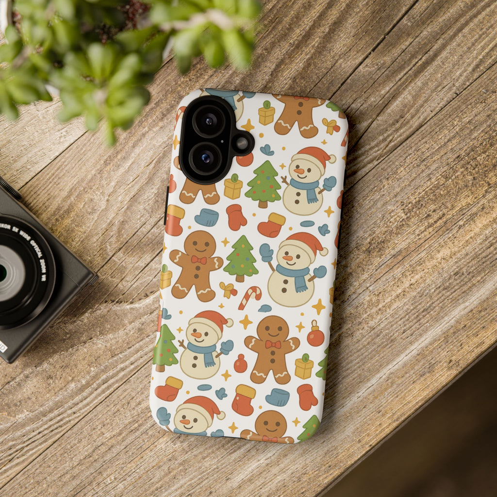 Cute Gingerbread/ Snowmen Christmas Phone Case