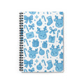 Blue Festive Spiral Notebook