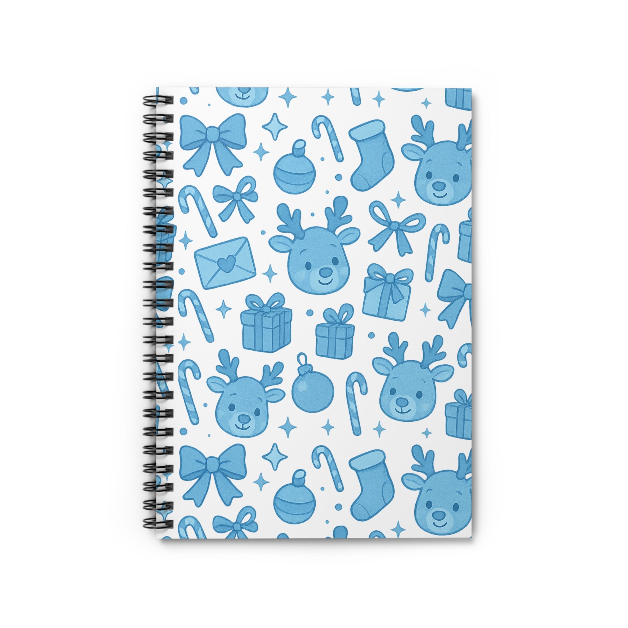 Blue Festive Spiral Notebook