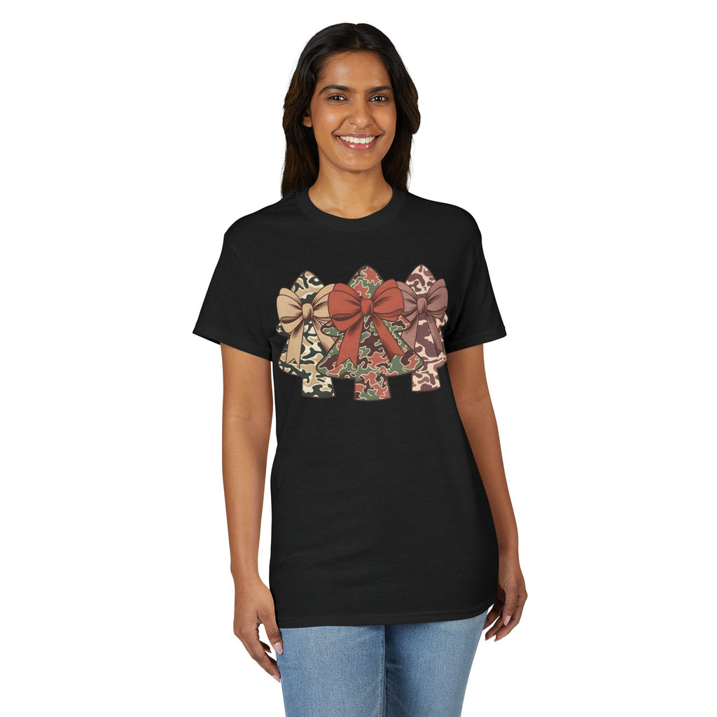 Camo Bow Trees Gildan unisex T-Shirt