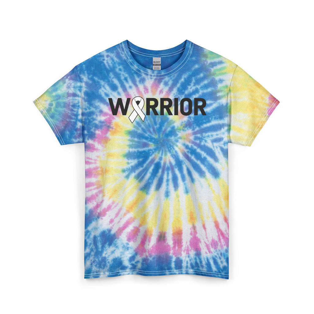 White Ribbon Warrior Tie-Dye Gildan unisex Tee