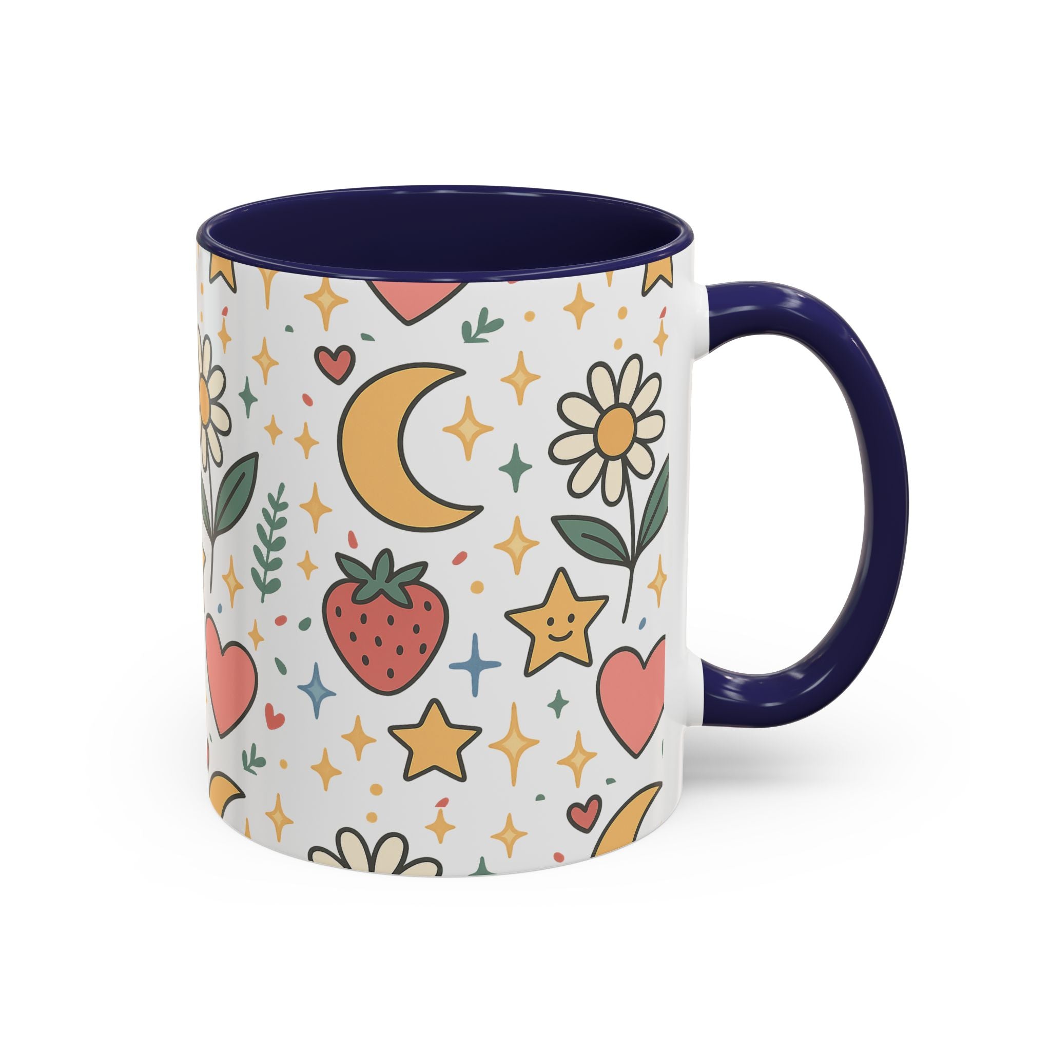 Cute Strawberries/ Flowers Mug