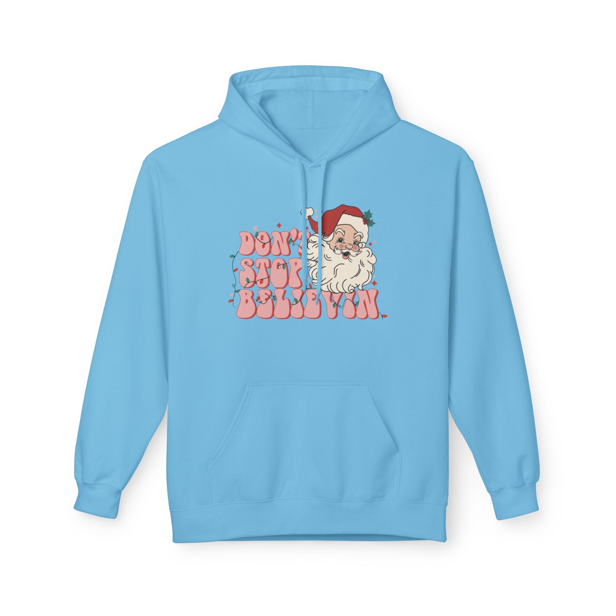Don’t Stop Believin’ in Santa Fleece Hoodie