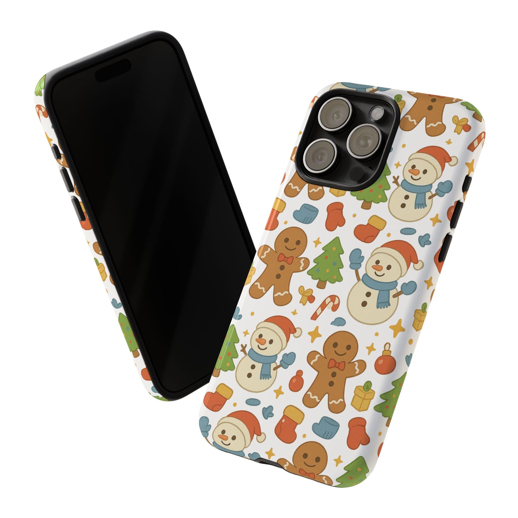 Cute Gingerbread/ Snowmen Christmas Phone Case