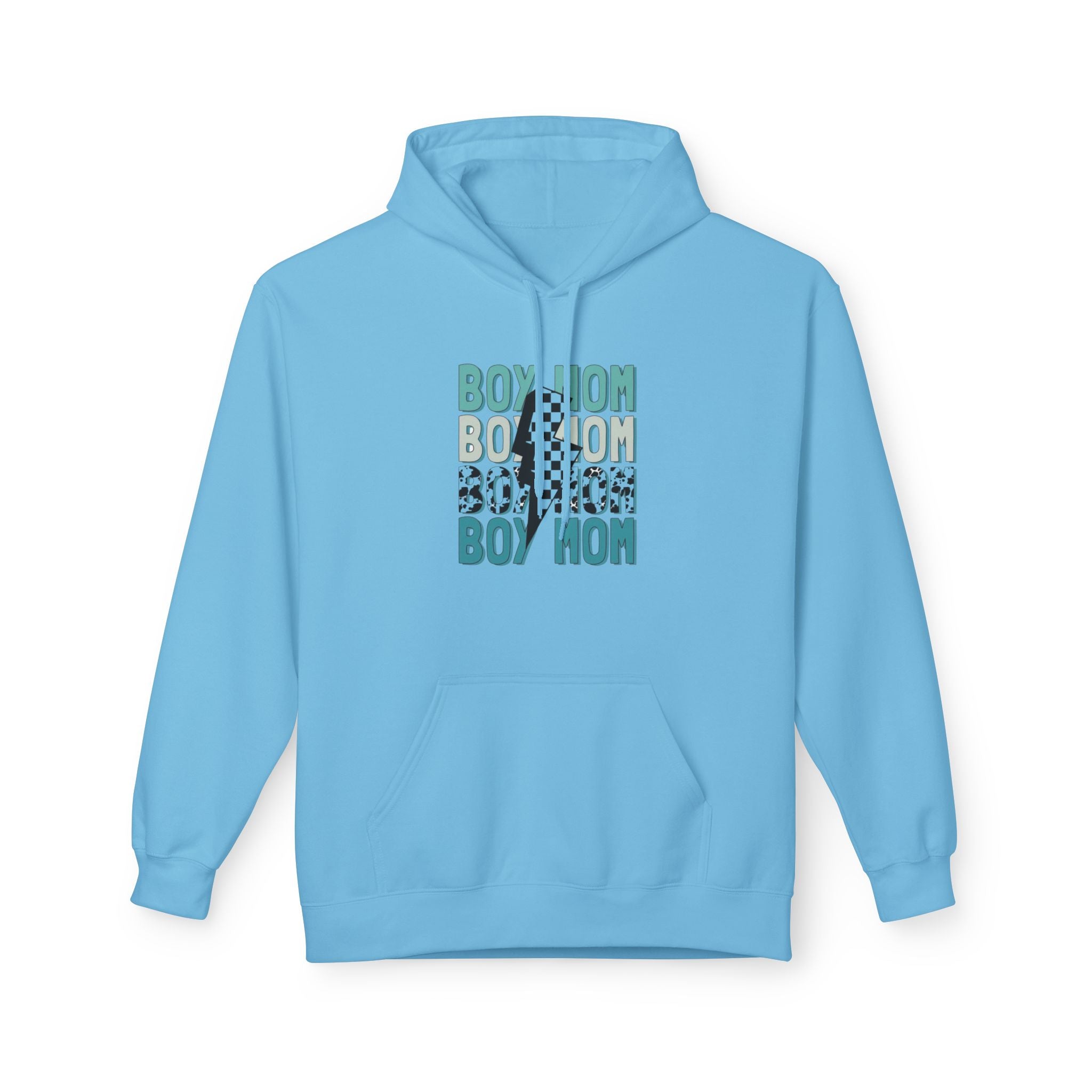 Boy Mom Cow Print Fleece Hoodie