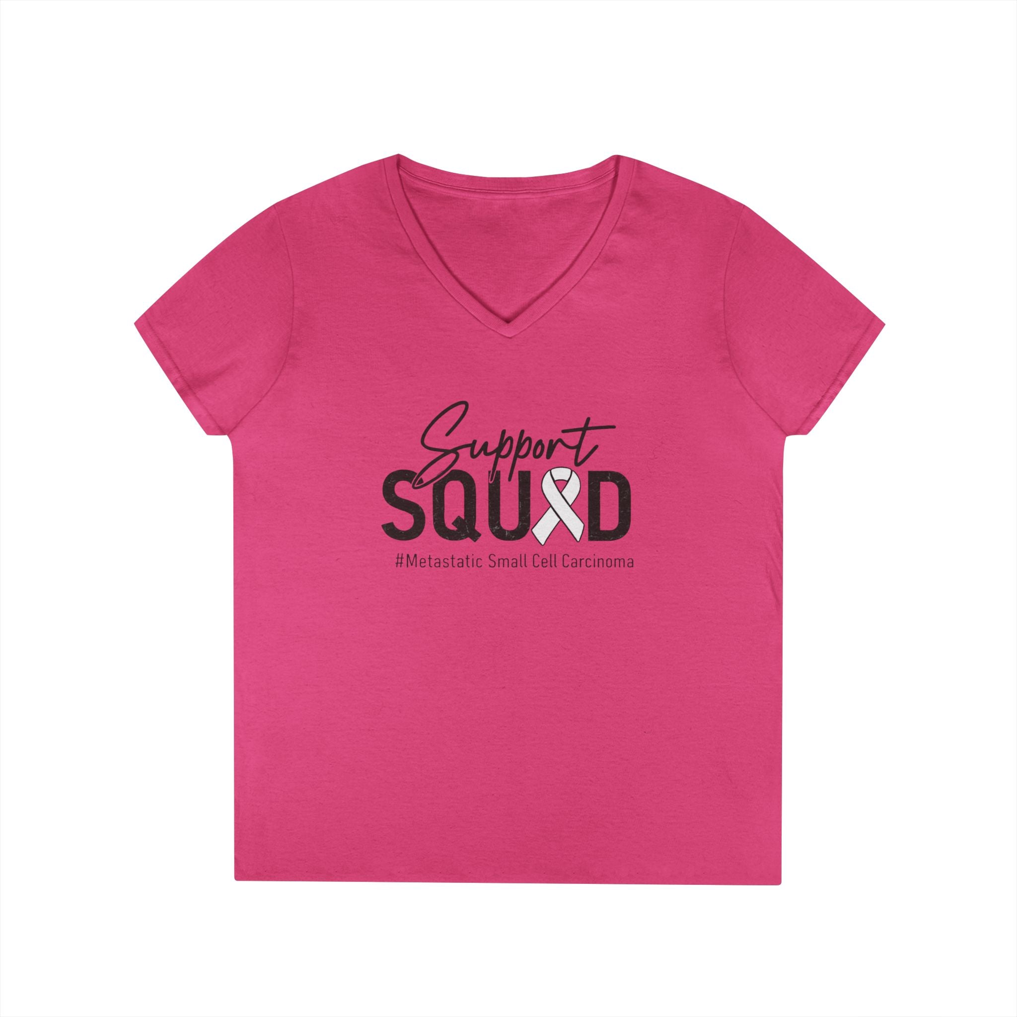 White Ribbon Support Gildan V-Neck Tee