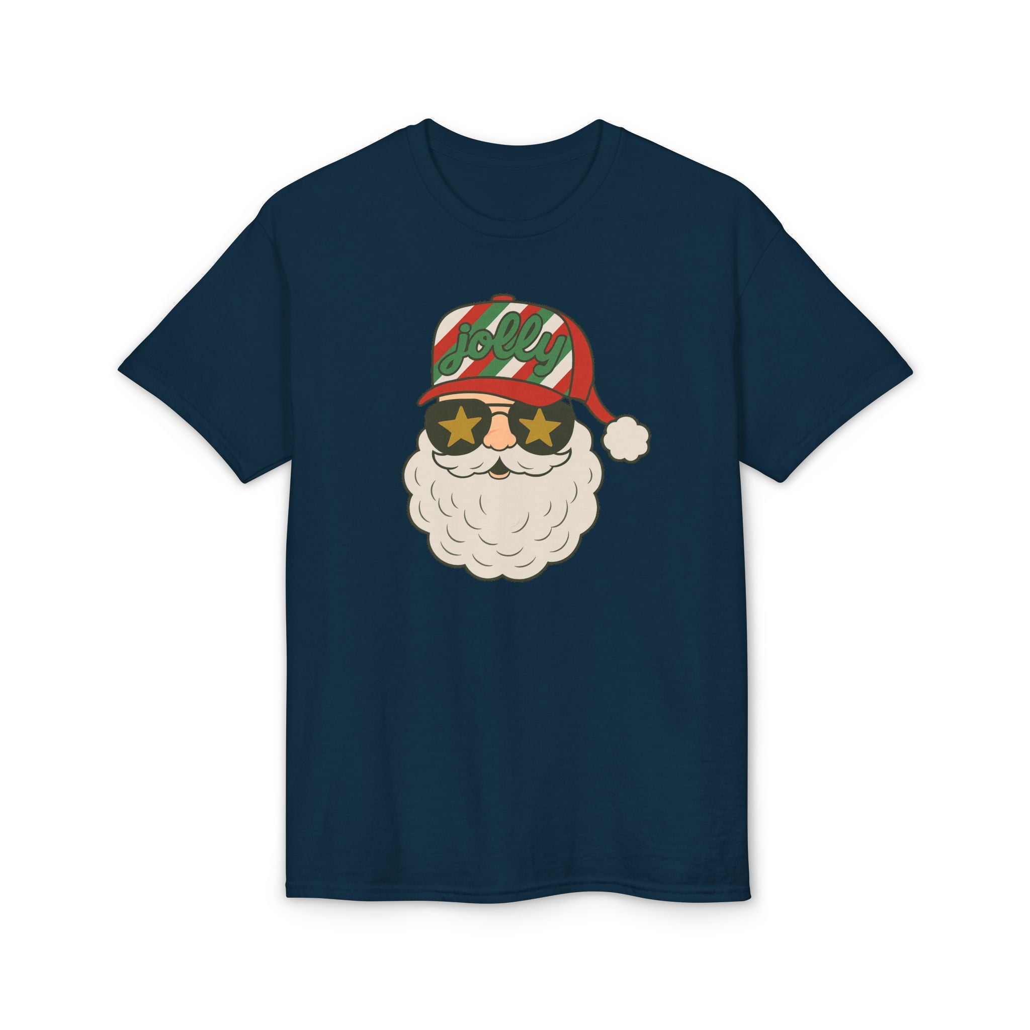 Striped Jolly Santa Gildan unisex T-Shirt