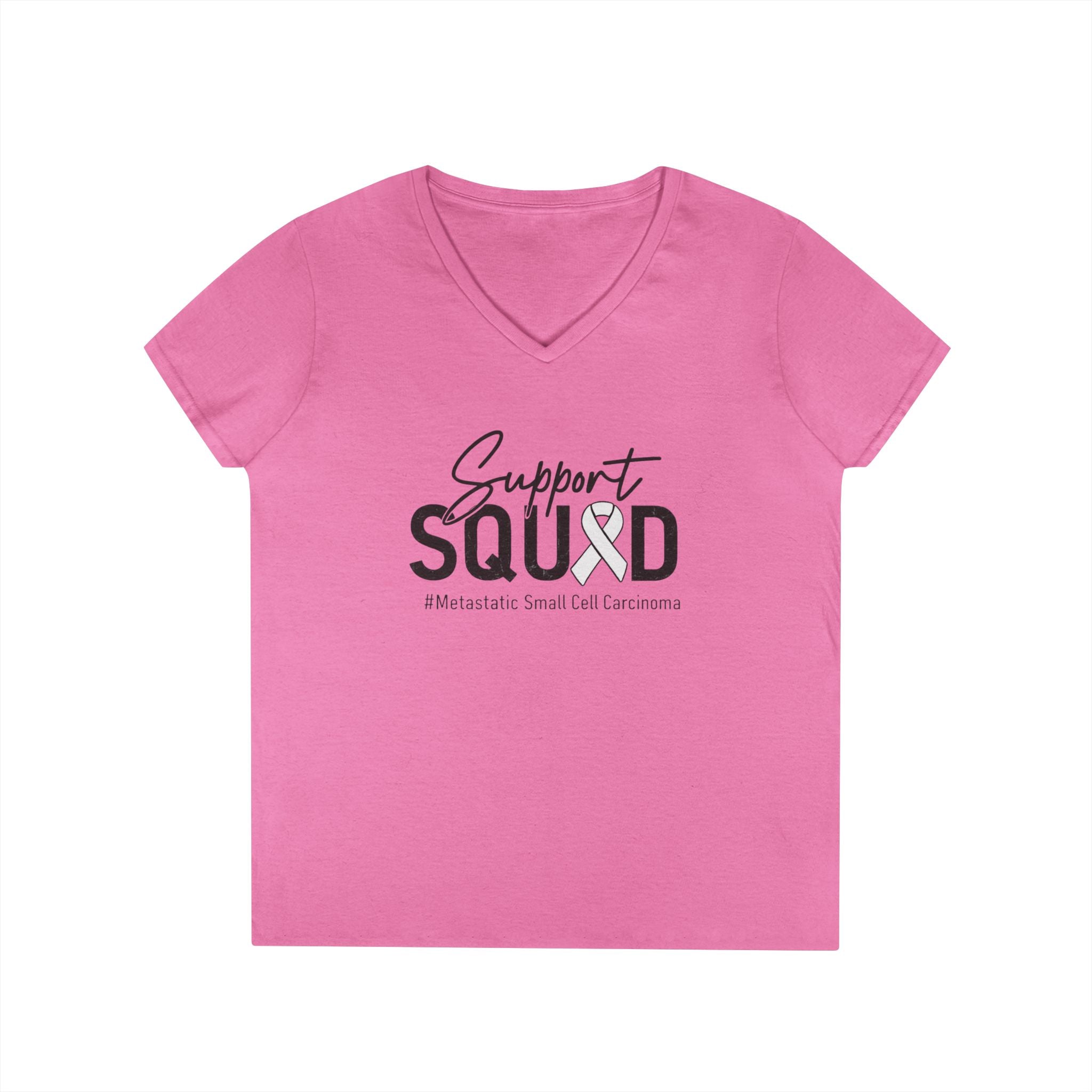White Ribbon Support Gildan V-Neck Tee